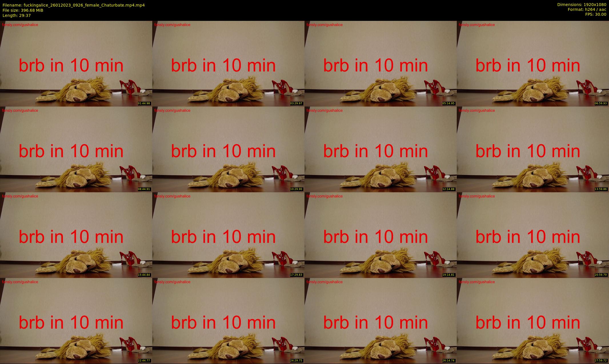 fuckingalice — 30 minute Chaturbate female cam show recording, 1080p, Jan 26, 2023