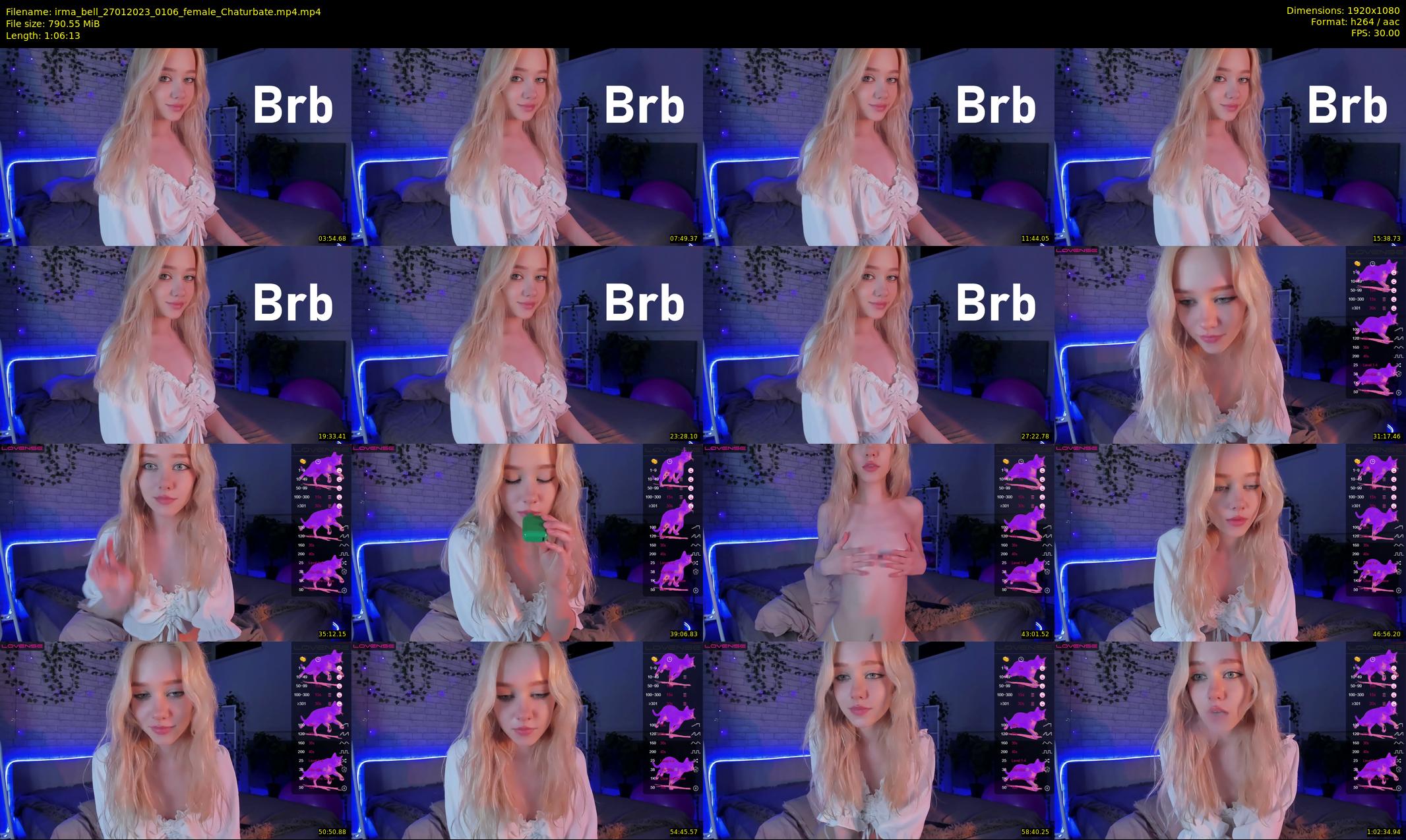 irma_bell — 67 minute Chaturbate female cam show recording, 1080p, Jan 27, 2023