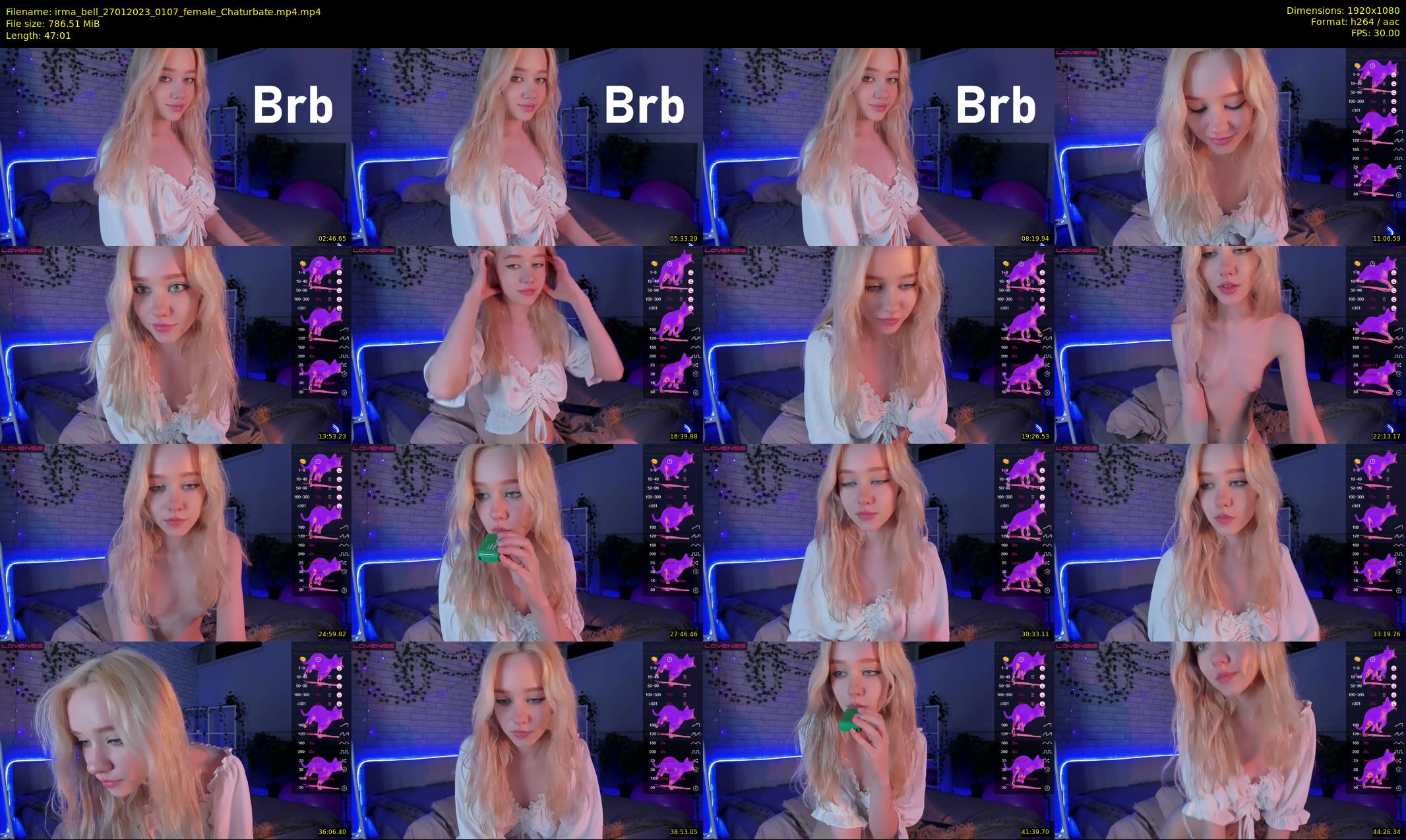 irma_bell — 48 minute Chaturbate female cam show recording, 1080p, Jan 27, 2023