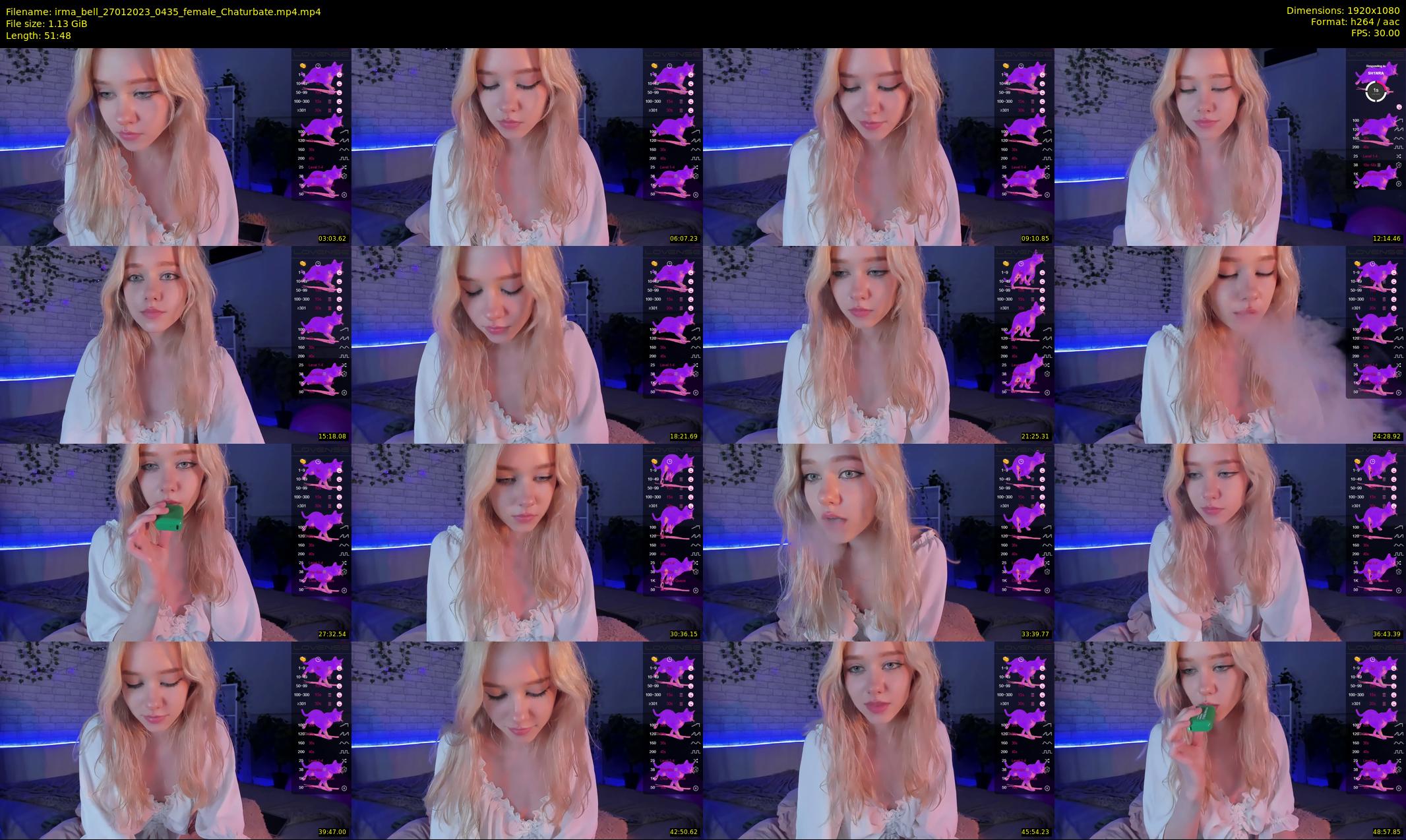 irma_bell — 52 minute Chaturbate female cam show recording, 1080p, Jan 27, 2023