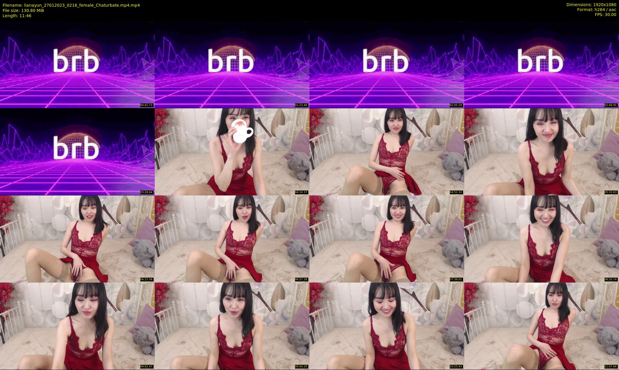 lianayun — 12 minute Chaturbate female cam show recording, 1080p, Jan 27, 2023