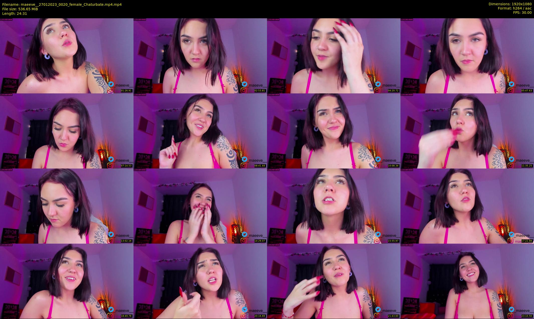 maeeve_ — 25 minute Chaturbate female cam show recording, 1080p, Jan 27, 2023