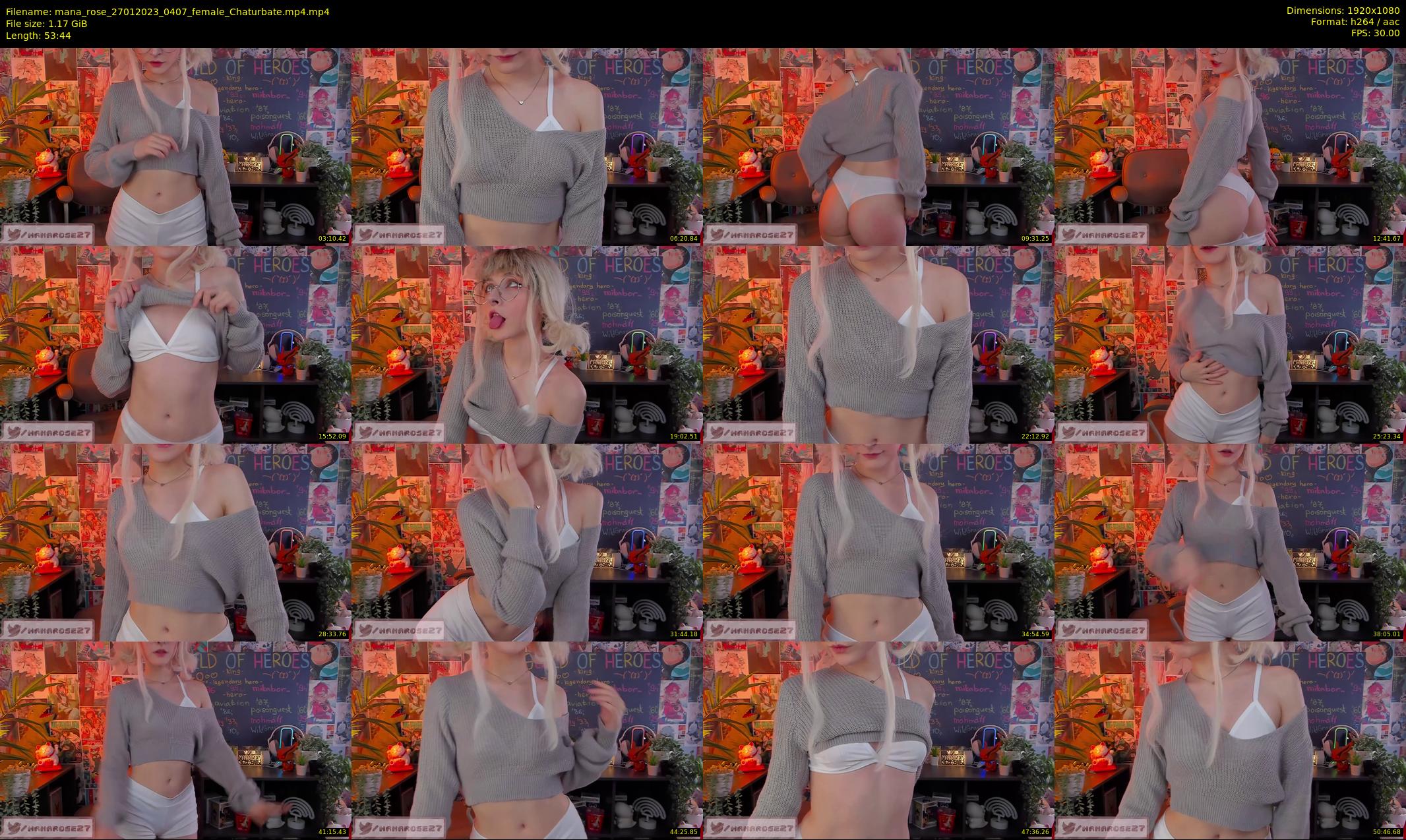 mana_rose — 54 minute Chaturbate female cam show recording, 1080p, Jan 27, 2023
