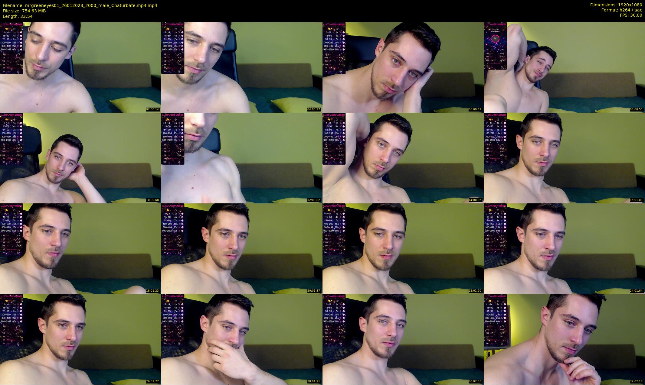mrgreeneyes01 — 34 minute Chaturbate male cam show recording, 1080p, Jan 26, 2023
