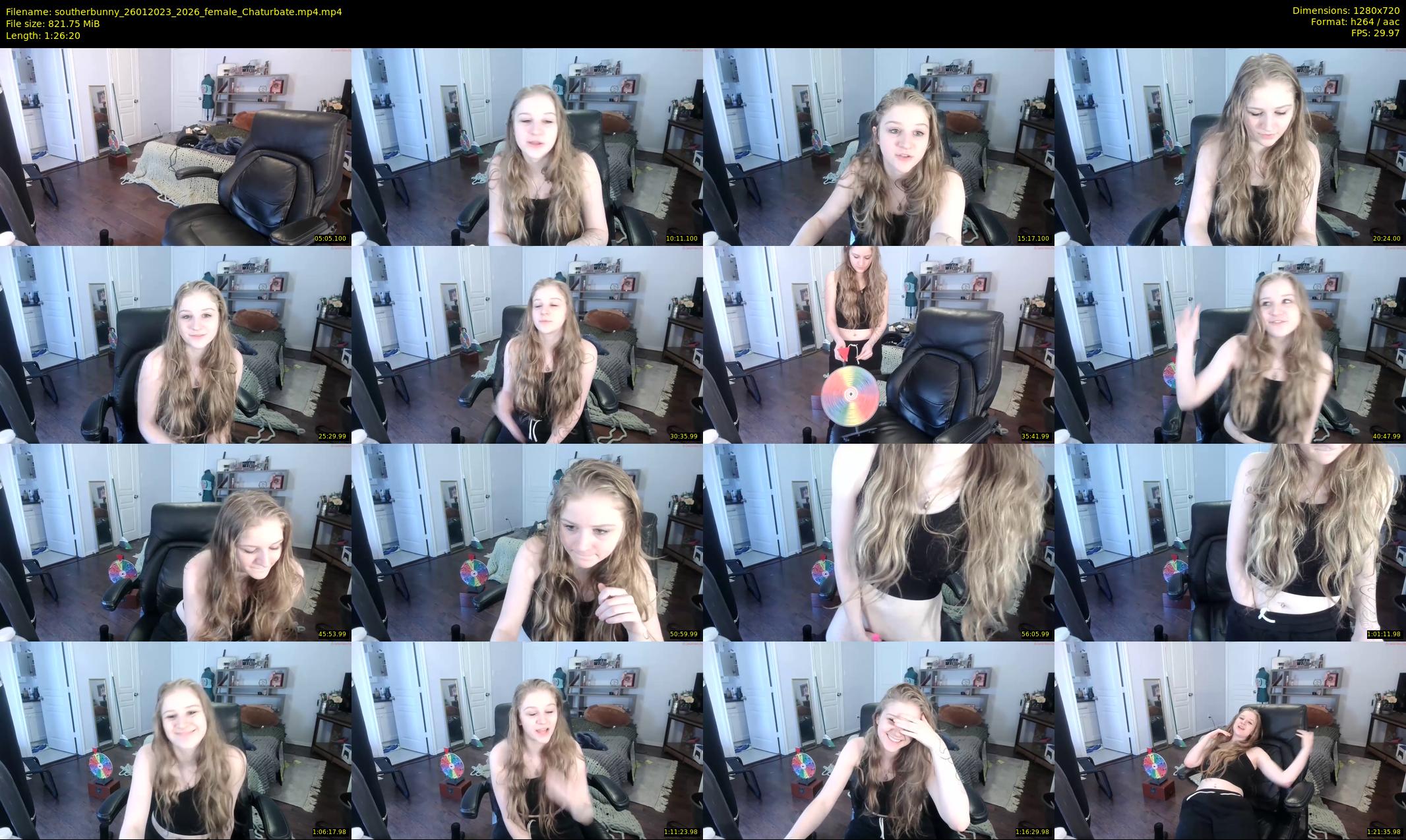 southerbunny — 87 minute Chaturbate female cam show recording, 720p, Jan 26, 2023