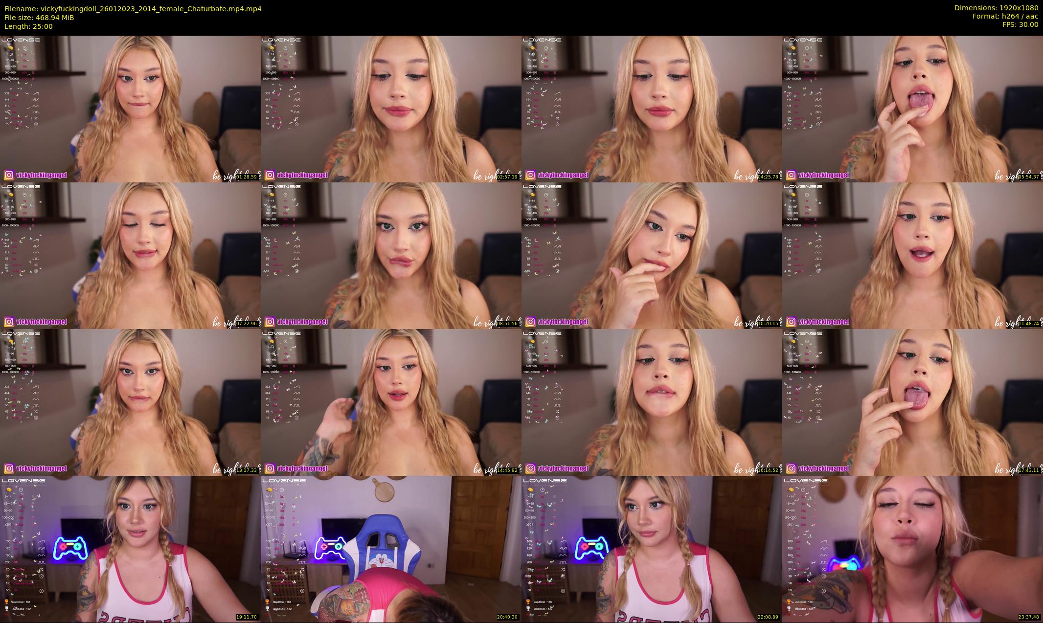 vickyfuckingdoll — 25 minute Chaturbate female cam show recording, 1080p, Jan 26, 2023