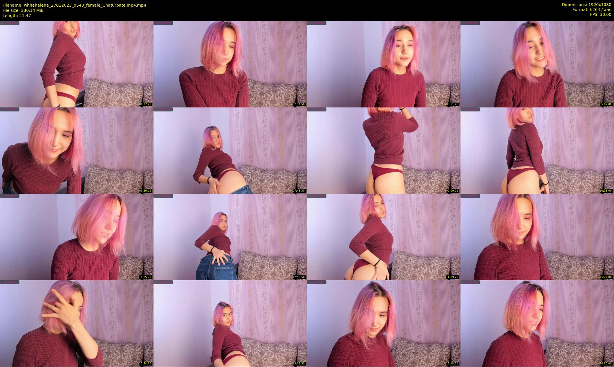 whitehelene — 22 minute Chaturbate female cam show recording, 1080p, Jan 27, 2023
