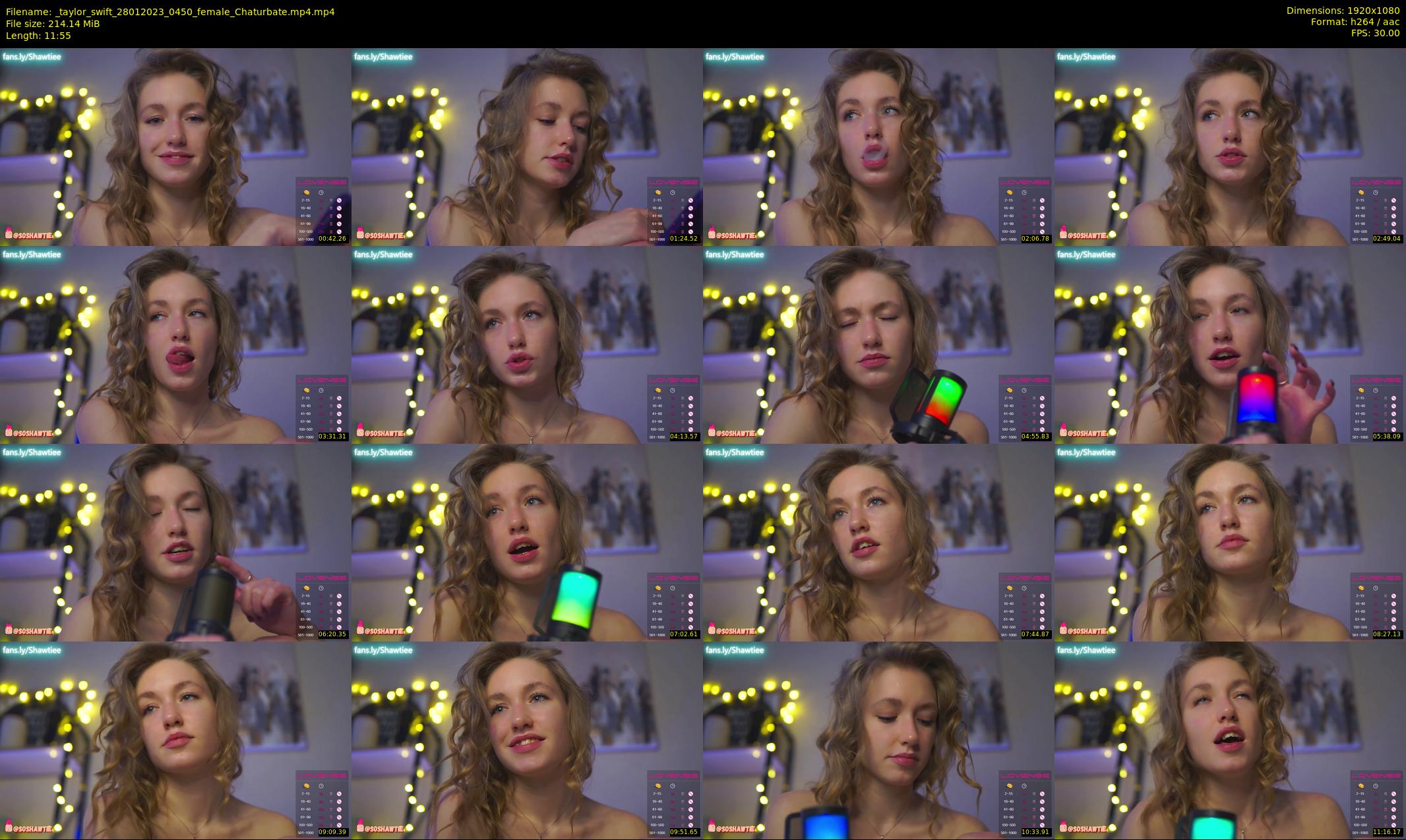 _taylor_swift — 12 minute Chaturbate female cam show recording, 1080p, Jan 28, 2023