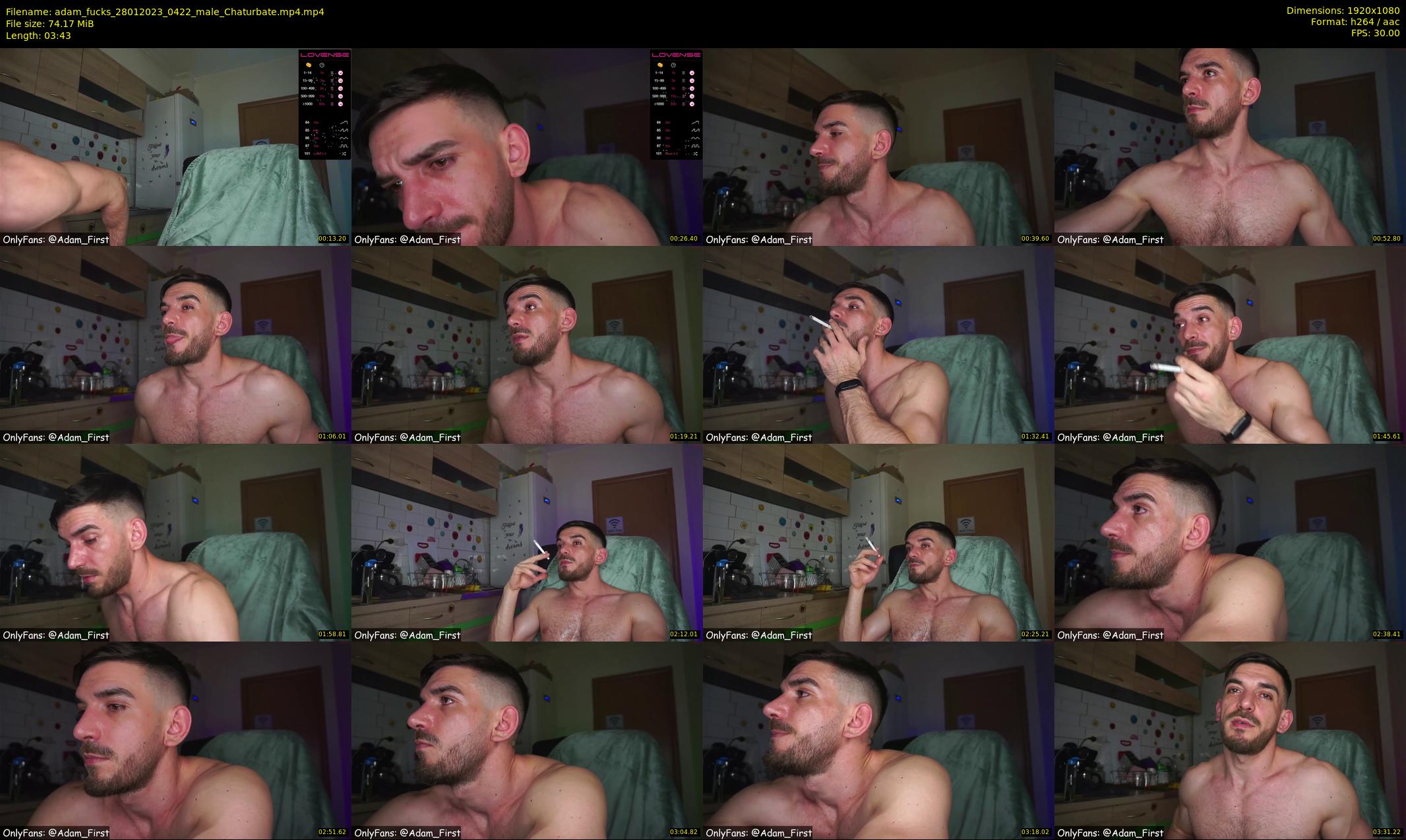 adam_fucks — 4 minute Chaturbate male cam show recording, 1080p, Jan 28, 2023