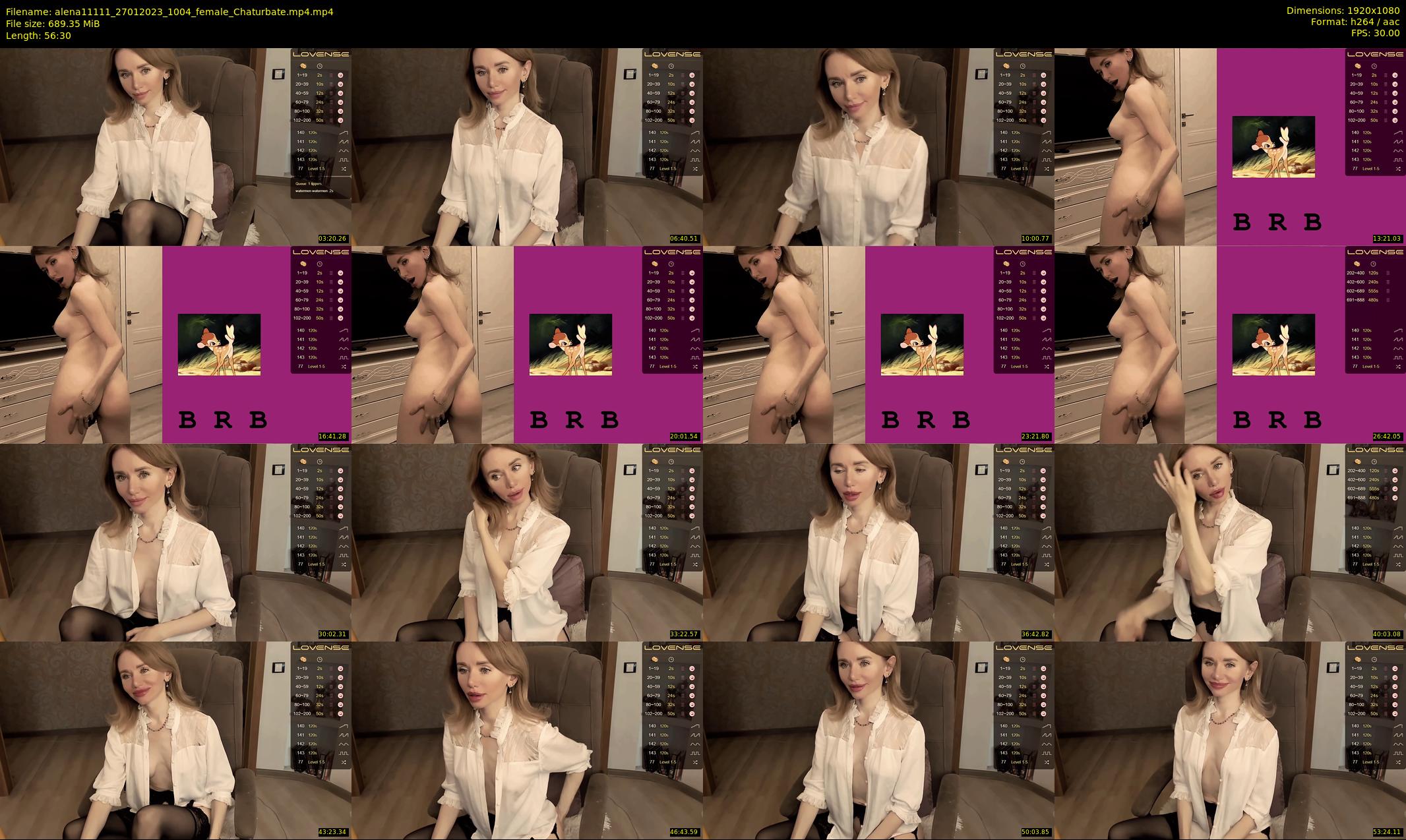 alena11111 — 57 minute Chaturbate female cam show recording, 1080p, Jan 27, 2023
