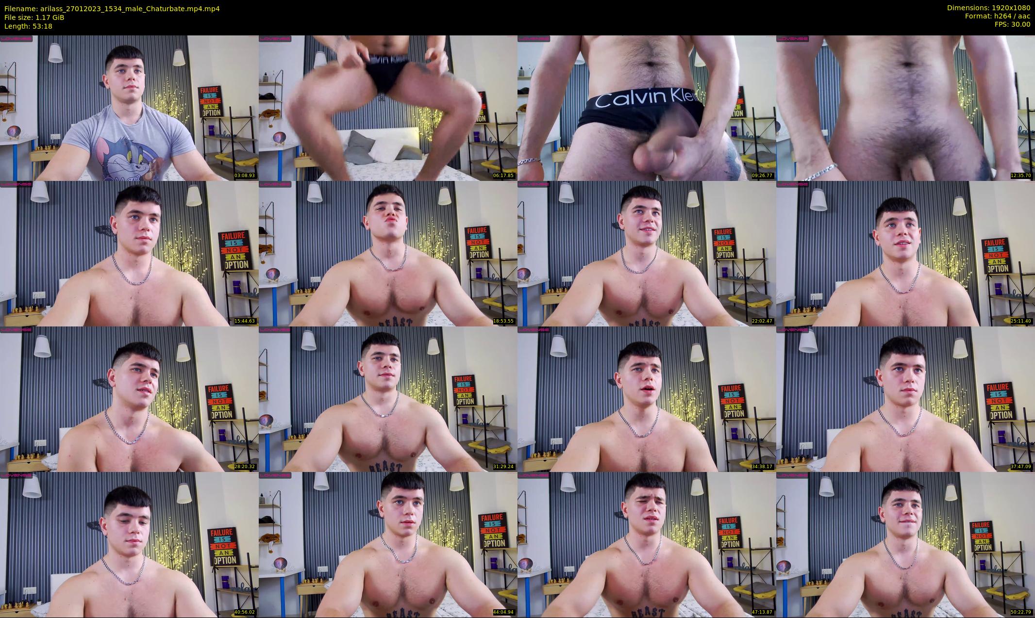 arilass — 54 minute Chaturbate male cam show recording, 1080p, Jan 27, 2023