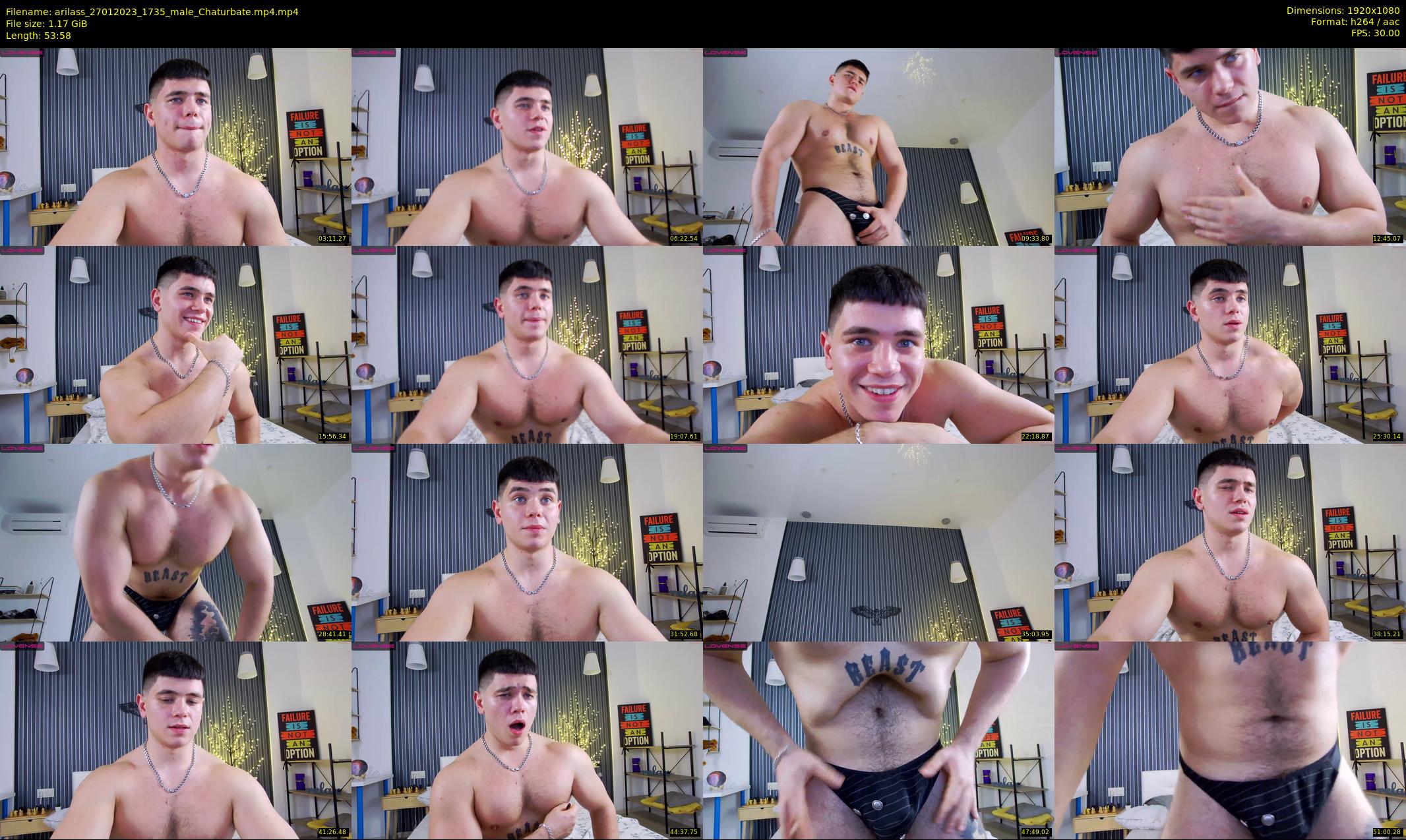 arilass — 54 minute Chaturbate male cam show recording, 1080p, Jan 27, 2023