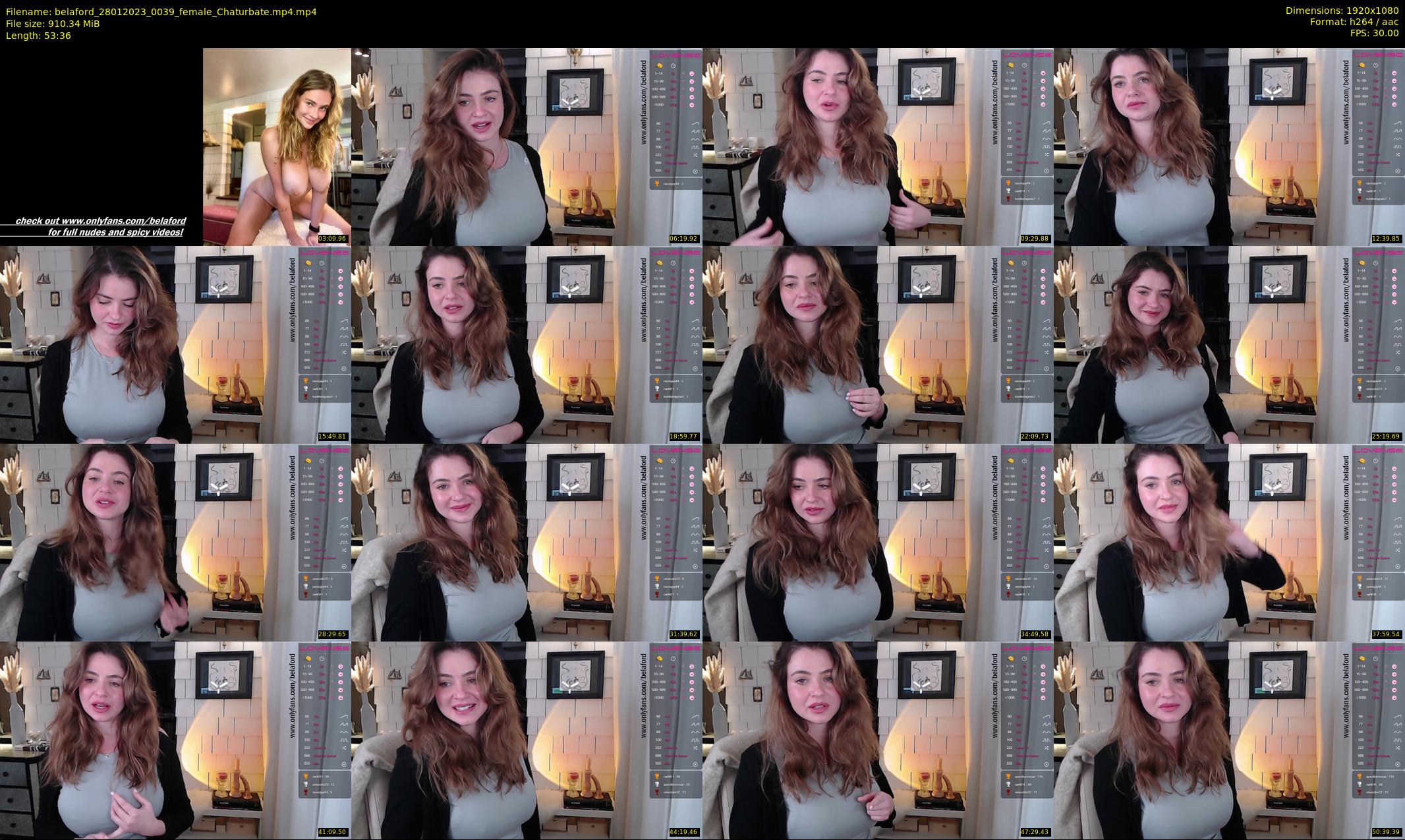 belaford — 54 minute Chaturbate female cam show recording, 1080p, Jan 28, 2023