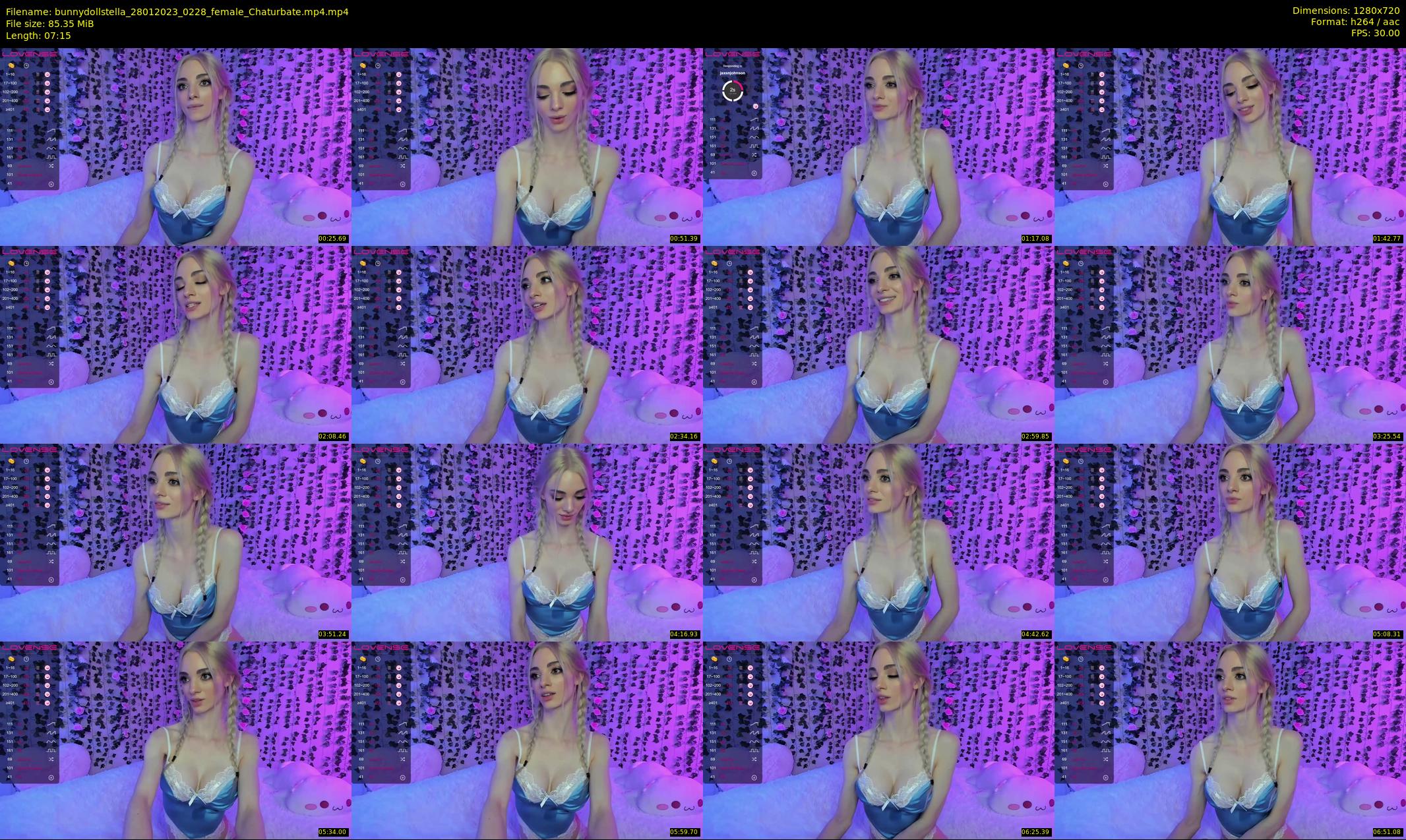 bunnydollstella — 8 minute Chaturbate female cam show recording, 720p, Jan 28, 2023