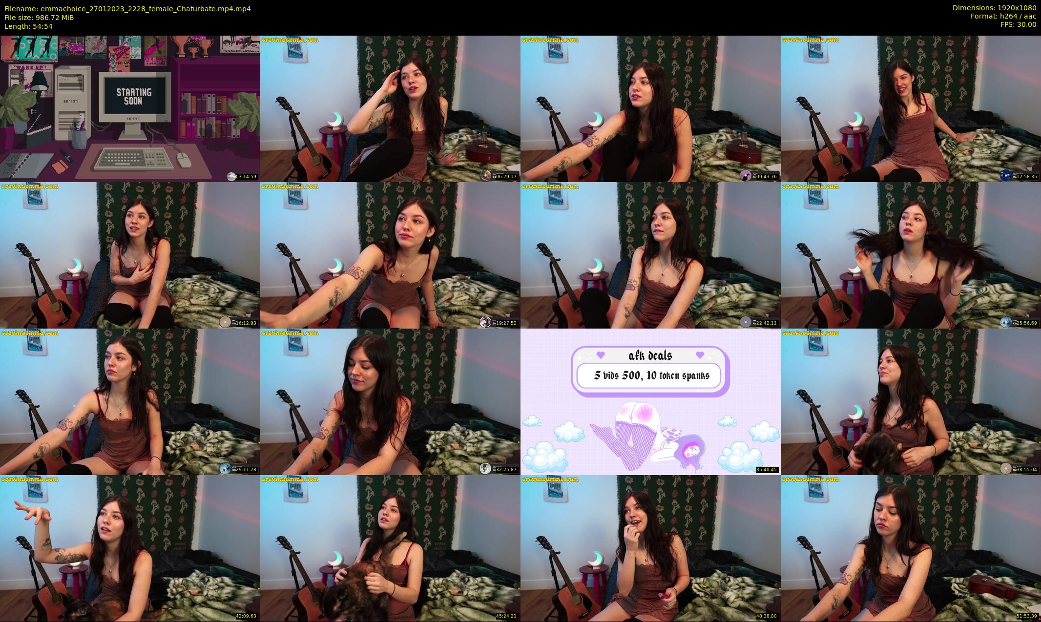 emmachoice — 55 minute Chaturbate female cam show recording, 1080p, Jan 27, 2023