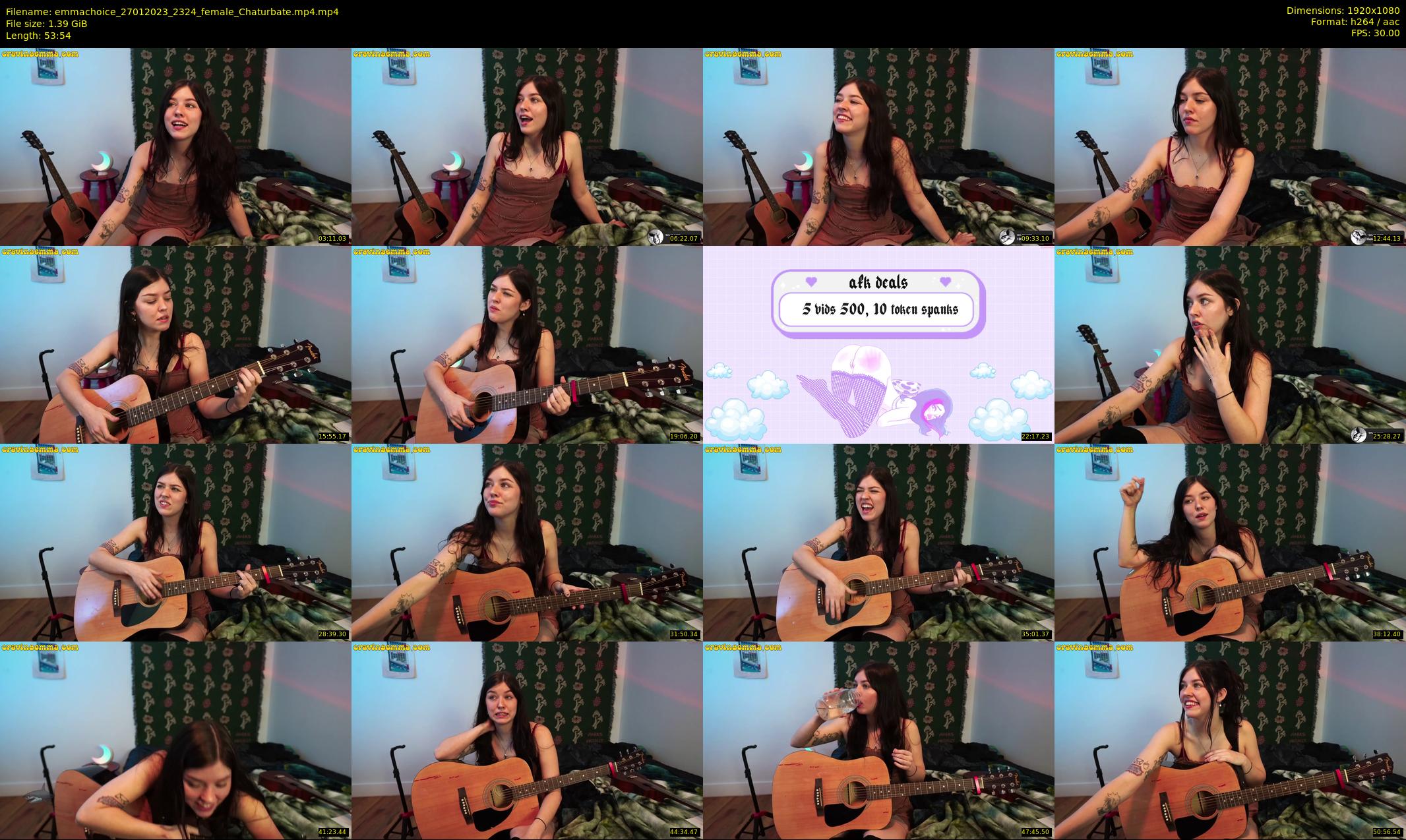 emmachoice — 54 minute Chaturbate female cam show recording, 1080p, Jan 27, 2023