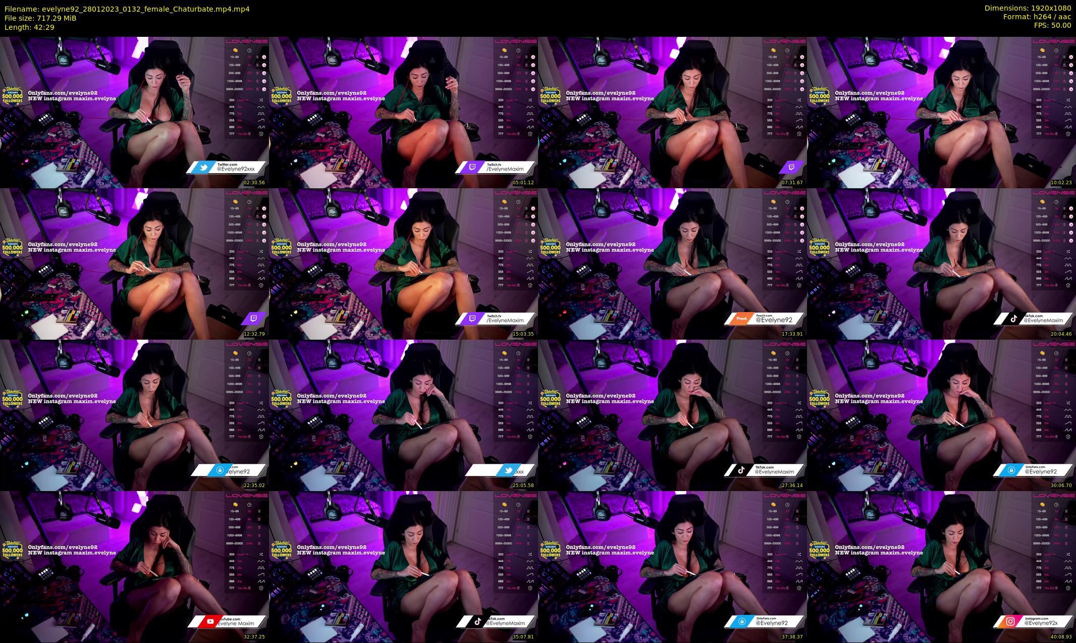 evelyne92 — 43 minute Chaturbate female cam show recording, 1080p, Jan 28, 2023