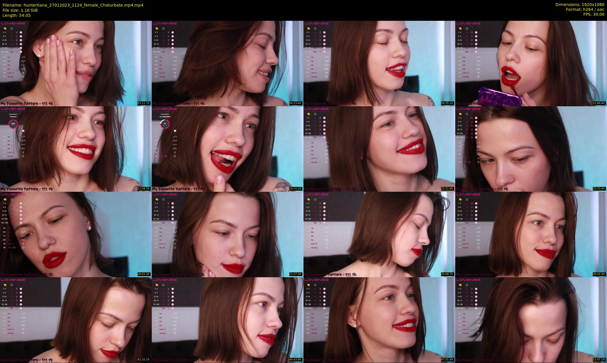 huntertiana — 55 minute Chaturbate female cam show recording, 1080p, Jan 27, 2023