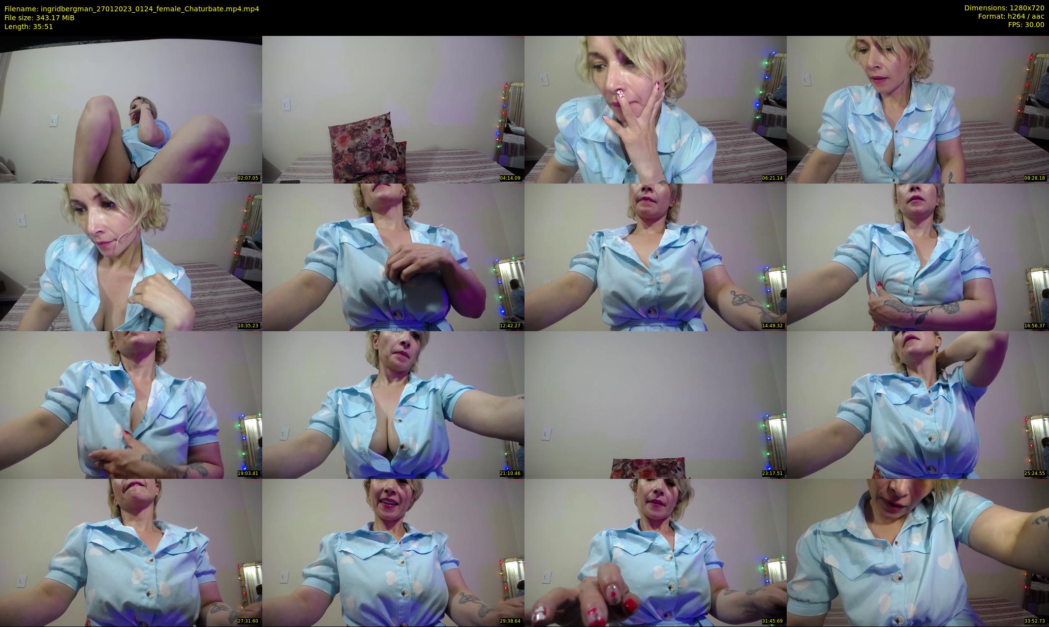 ingridbergman — 36 minute Chaturbate female cam show recording, 720p, Jan 27, 2023