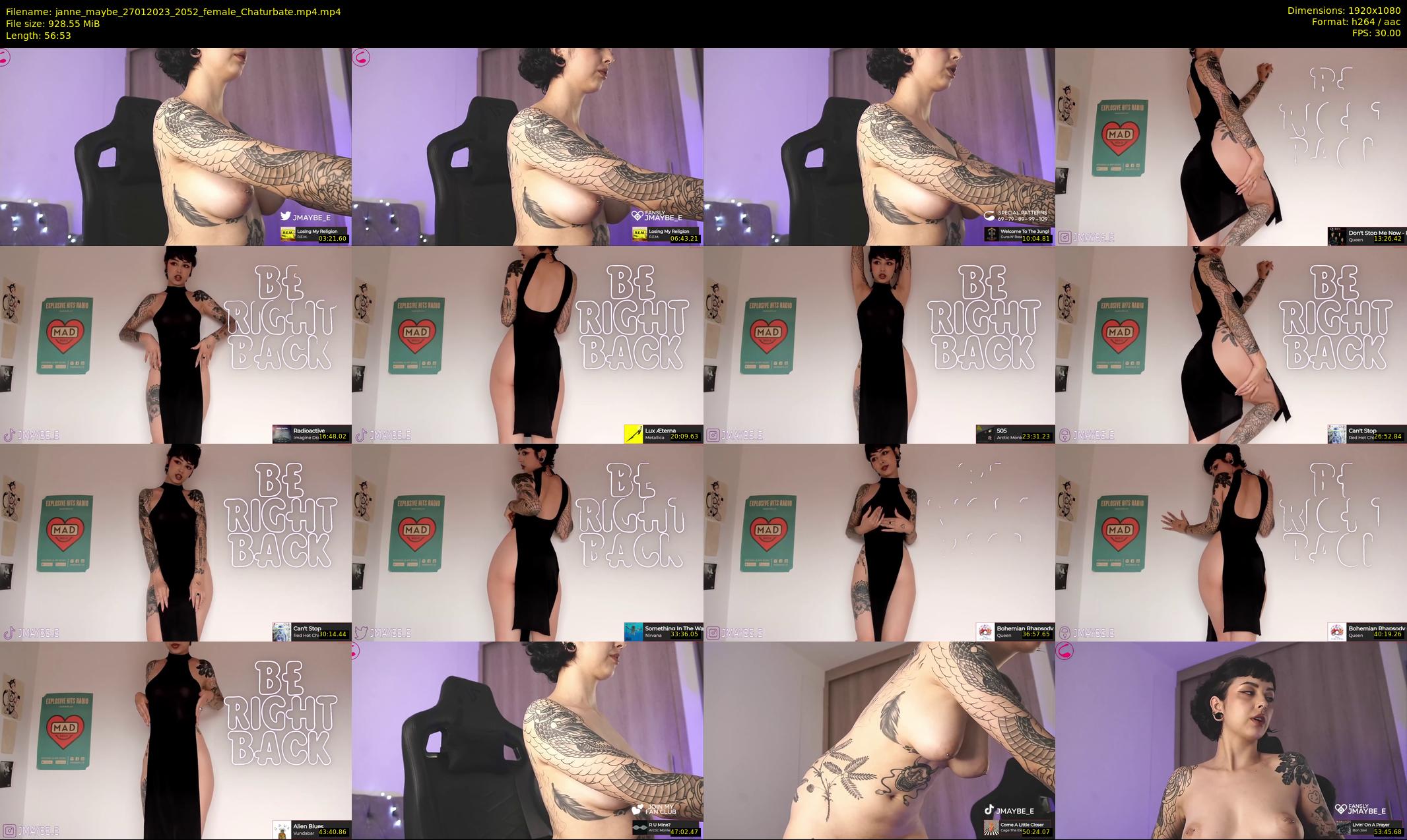 janne_maybe — 57 minute Chaturbate female cam show recording, 1080p, Jan 27, 2023