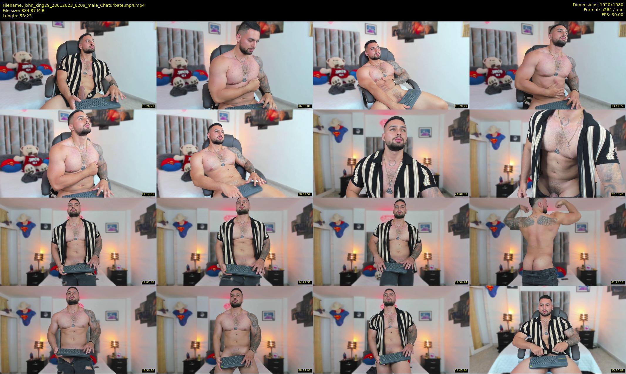 john_king29 — 59 minute Chaturbate male cam show recording, 1080p, Jan 28, 2023