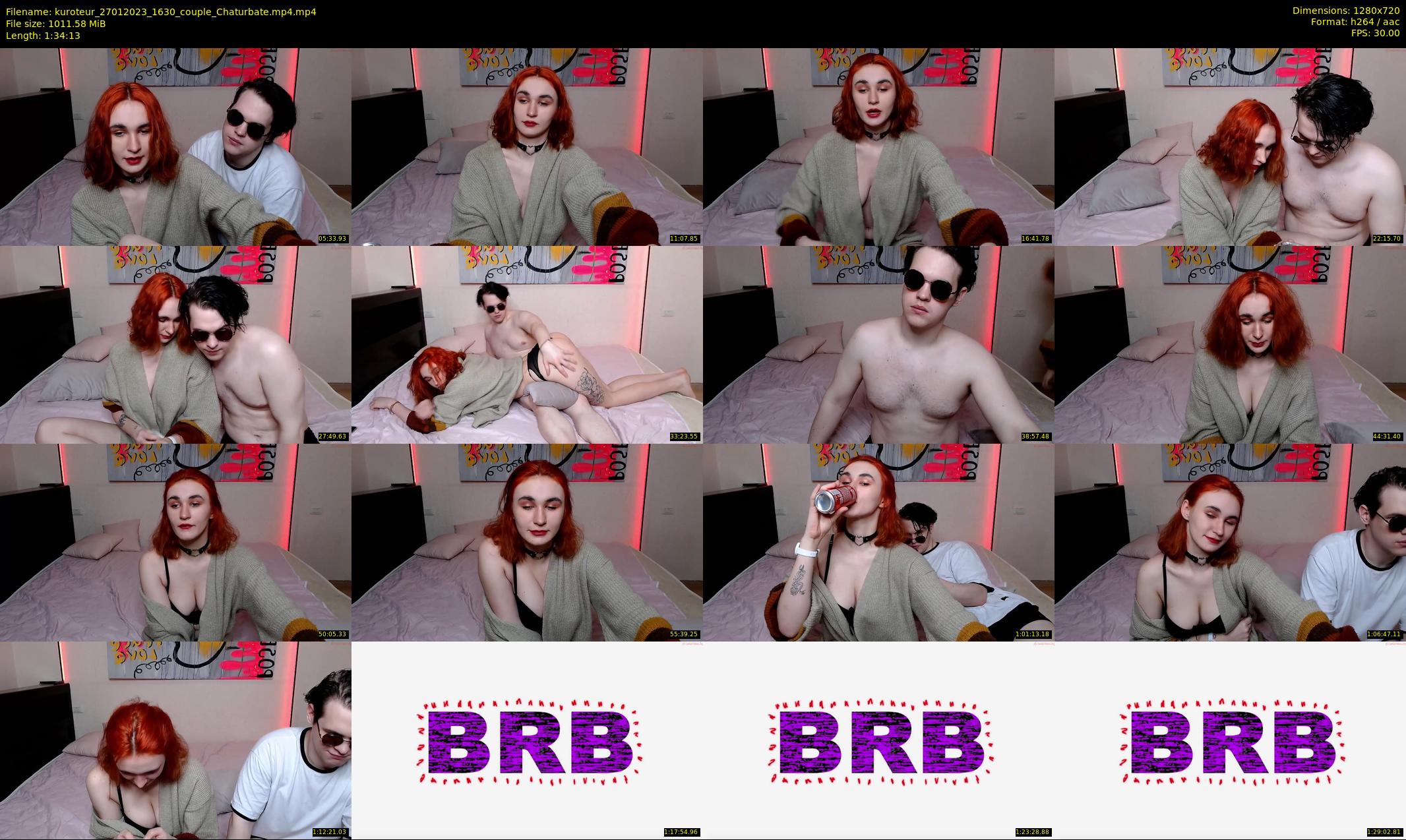 kuroteur — 95 minute Chaturbate couple cam show recording, 720p, Jan 27, 2023