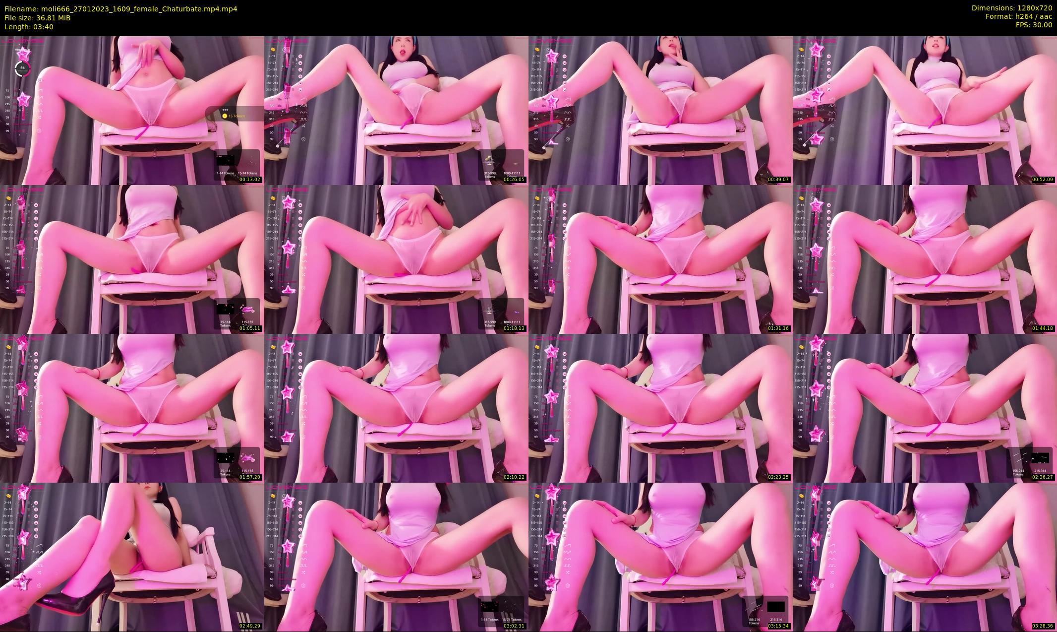 moli666 — 4 minute Chaturbate female cam show recording, 720p, Jan 27, 2023