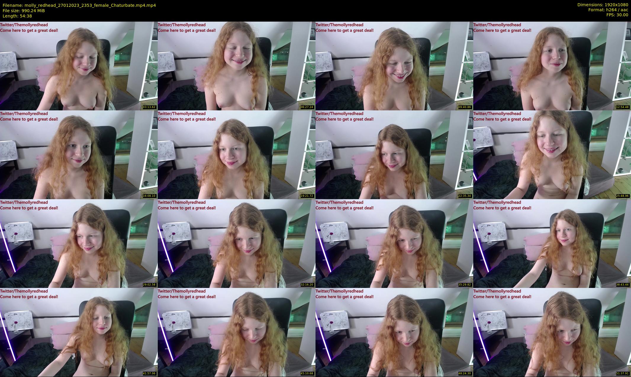 molly_redhead — 55 minute Chaturbate female cam show recording, 1080p, Jan 27, 2023