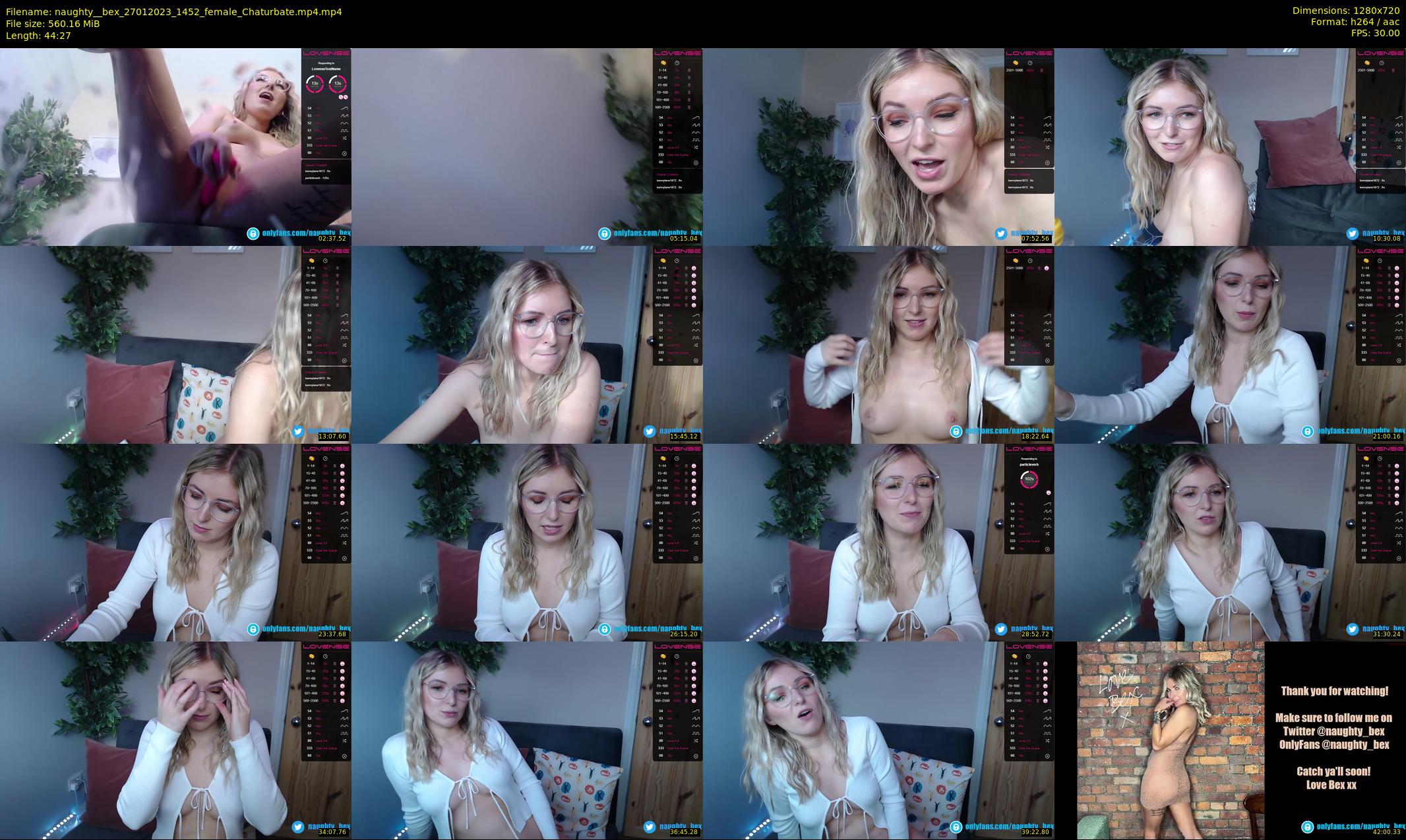 naughty__bex — 45 minute Chaturbate female cam show recording, 720p, Jan 27, 2023