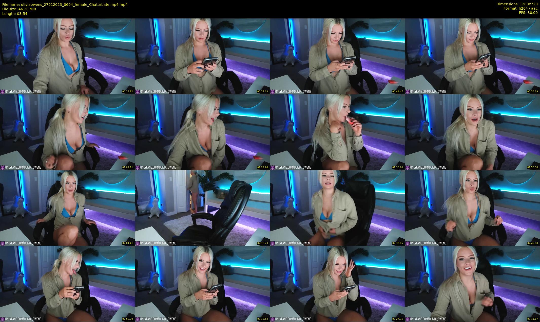 oliviaowens — 4 minute Chaturbate female cam show recording, 720p, Jan 27, 2023