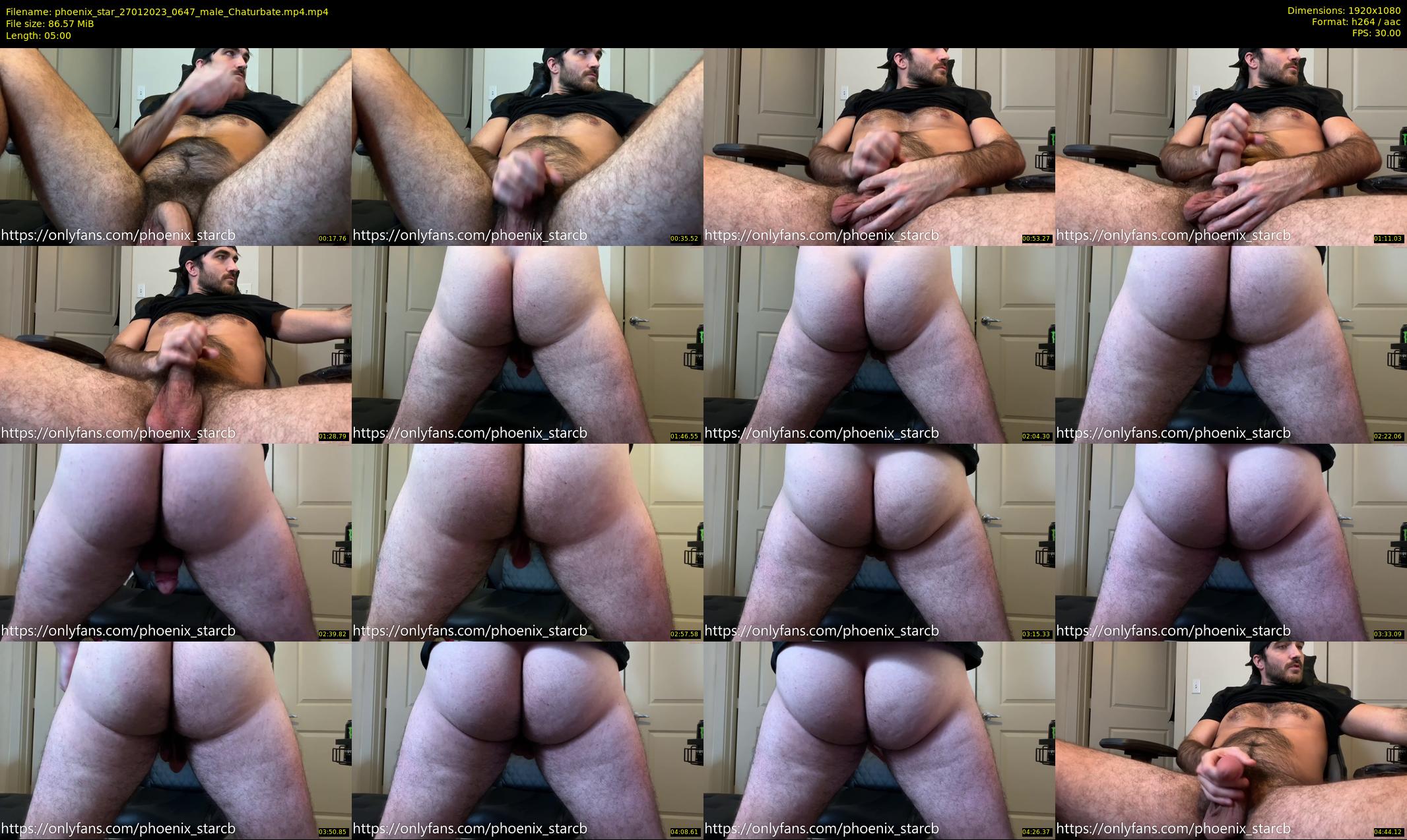 phoenix_star — 5 minute Chaturbate male cam show recording, 1080p, Jan 27, 2023