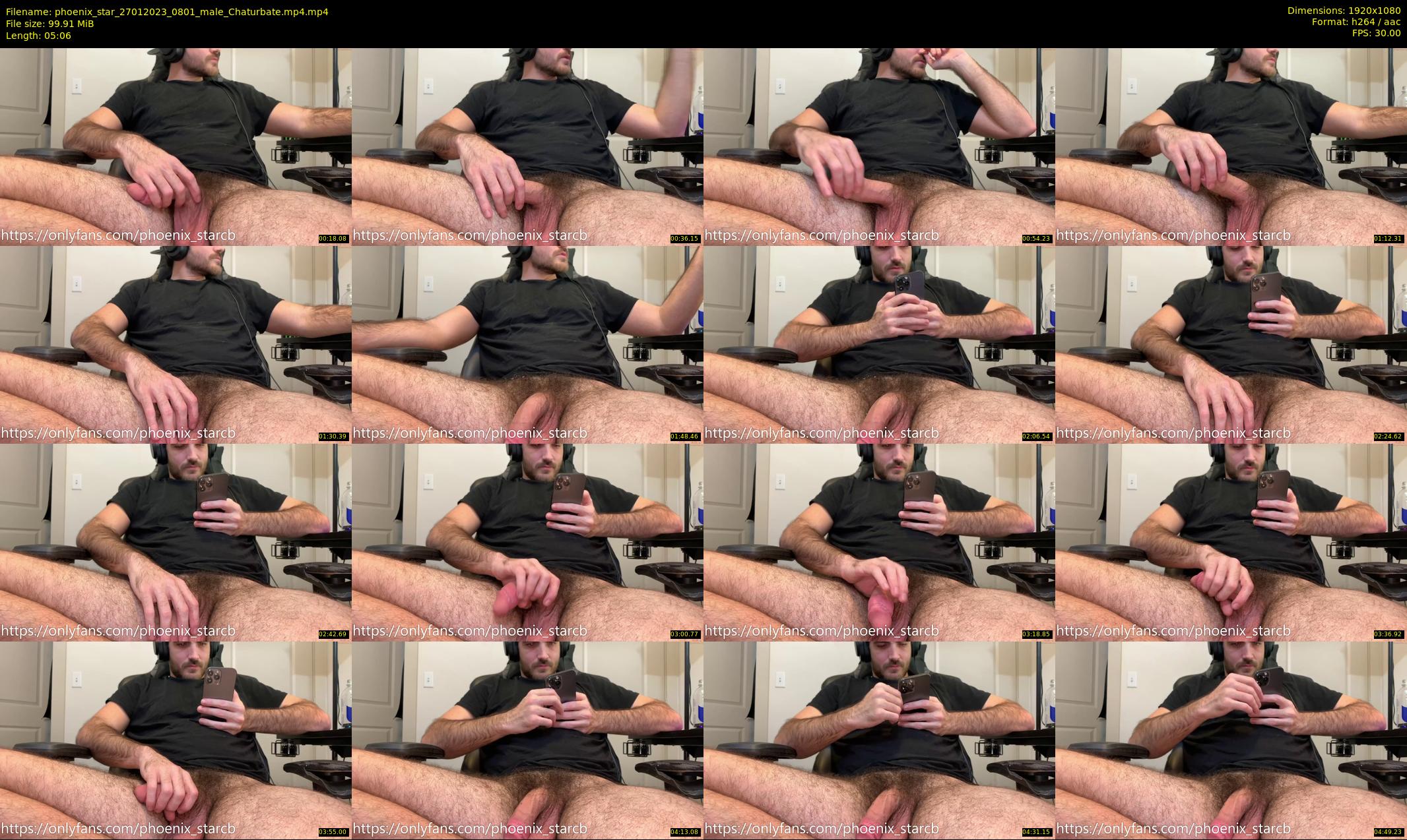phoenix_star — 6 minute Chaturbate male cam show recording, 1080p, Jan 27, 2023