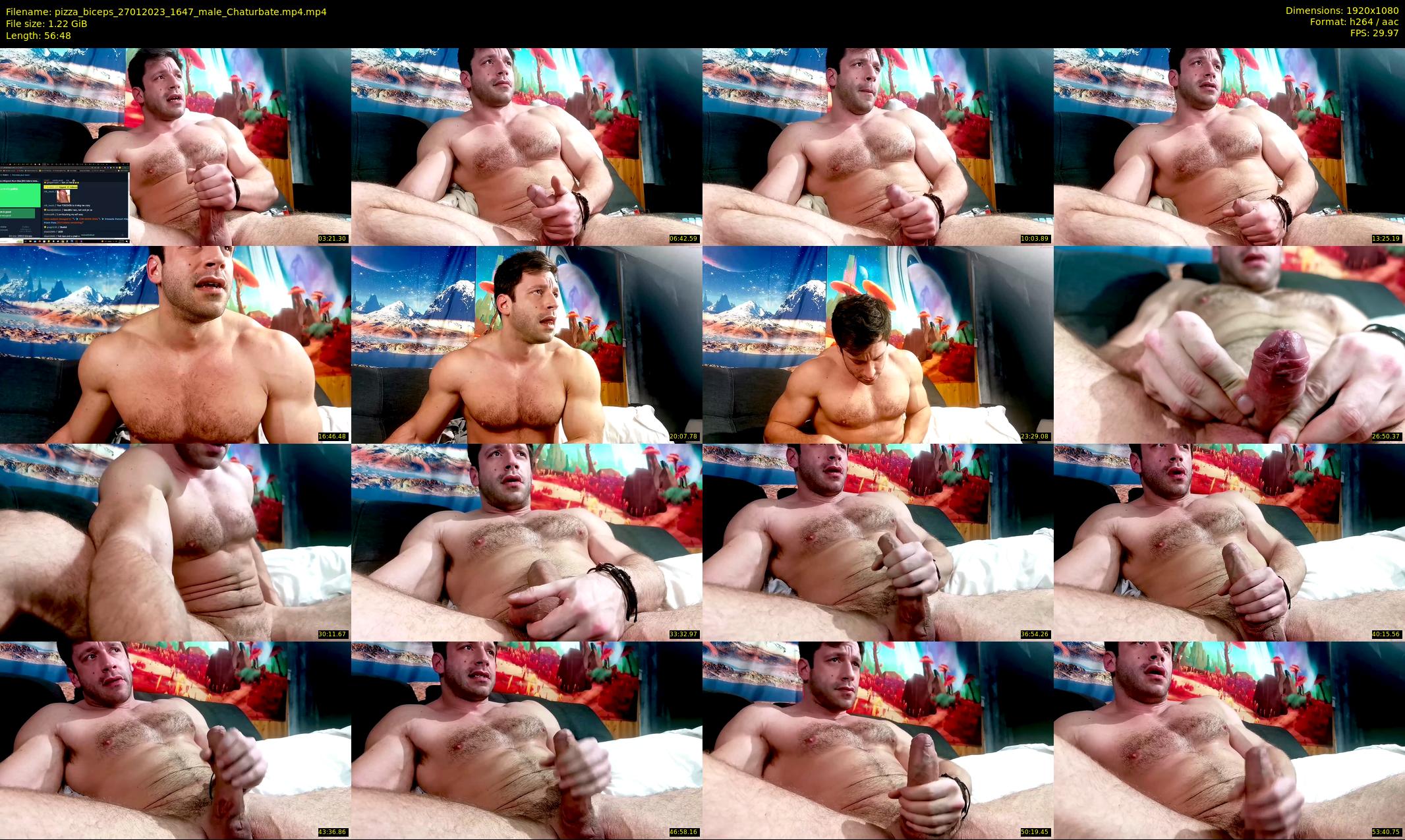 pizza_biceps — 57 minute Chaturbate male cam show recording, 1080p, Jan 27, 2023