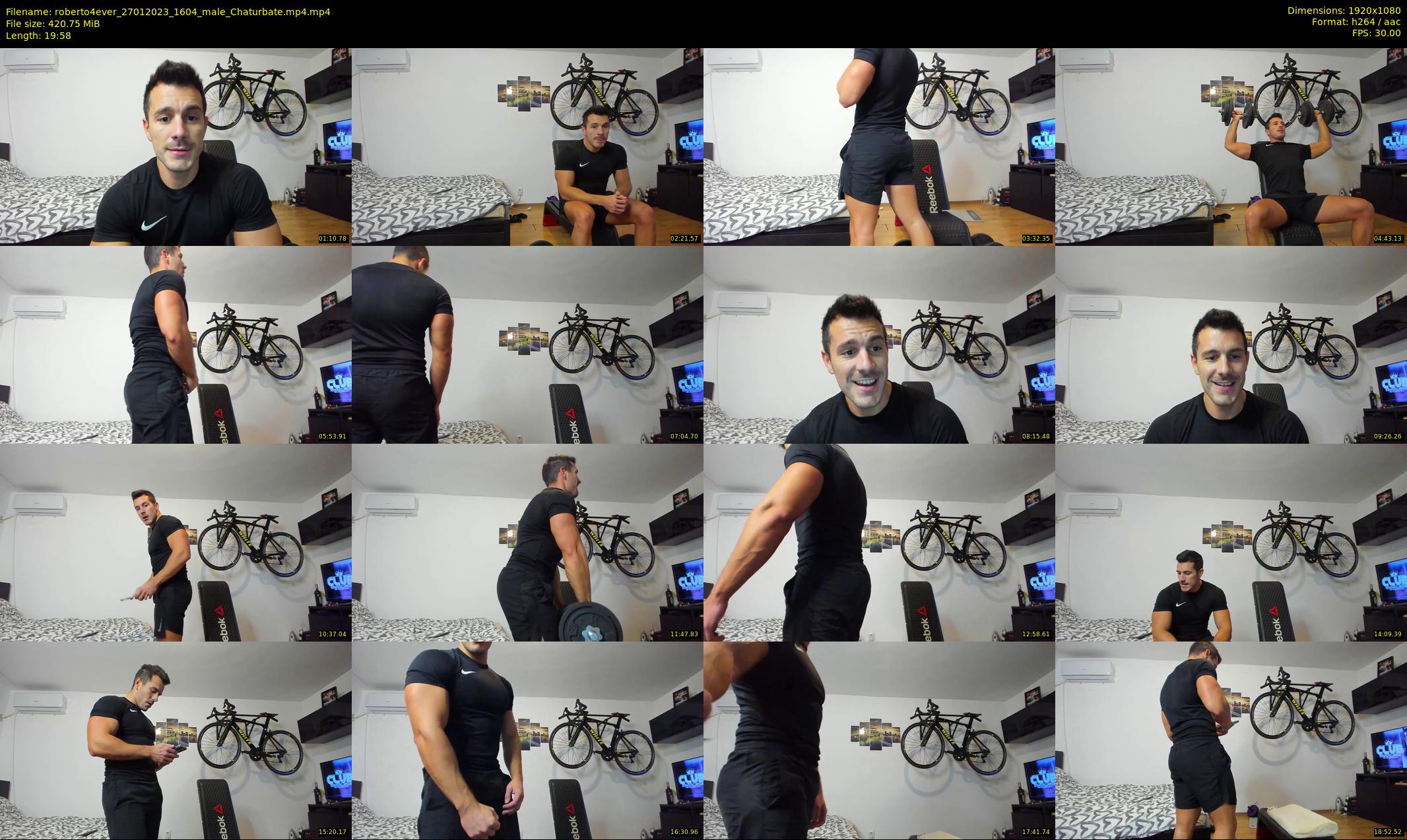 roberto4ever — 20 minute Chaturbate male cam show recording, 1080p, Jan 27, 2023