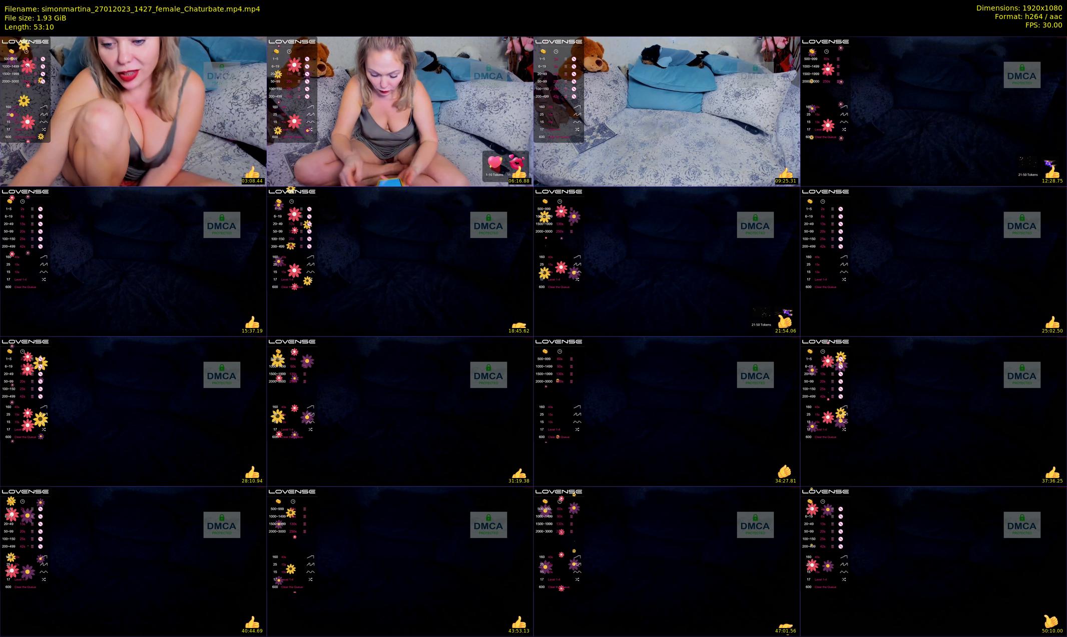 simonmartina — 54 minute Chaturbate female cam show recording, 1080p, Jan 27, 2023