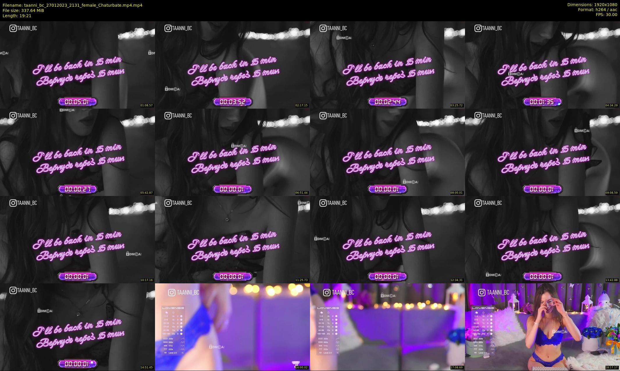 taanni_bc — 20 minute Chaturbate female cam show recording, 1080p, Jan 27, 2023
