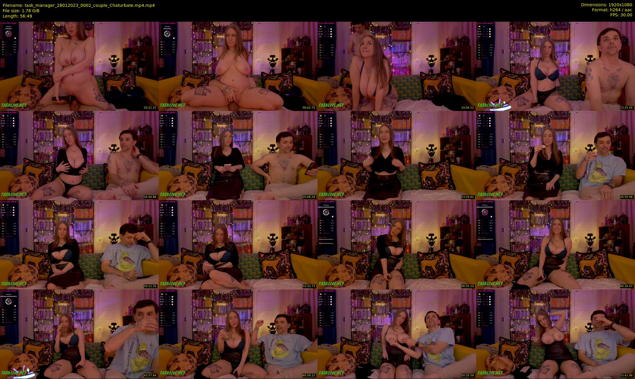 task_manager — 57 minute Chaturbate couple cam show recording, 1080p, Jan 28, 2023