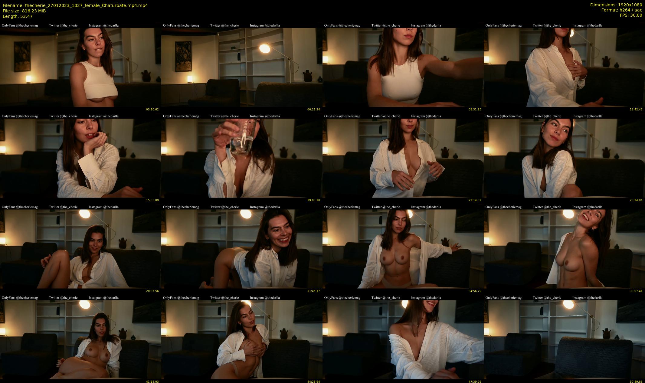 thecherie — 54 minute Chaturbate female cam show recording, 1080p, Jan 27, 2023