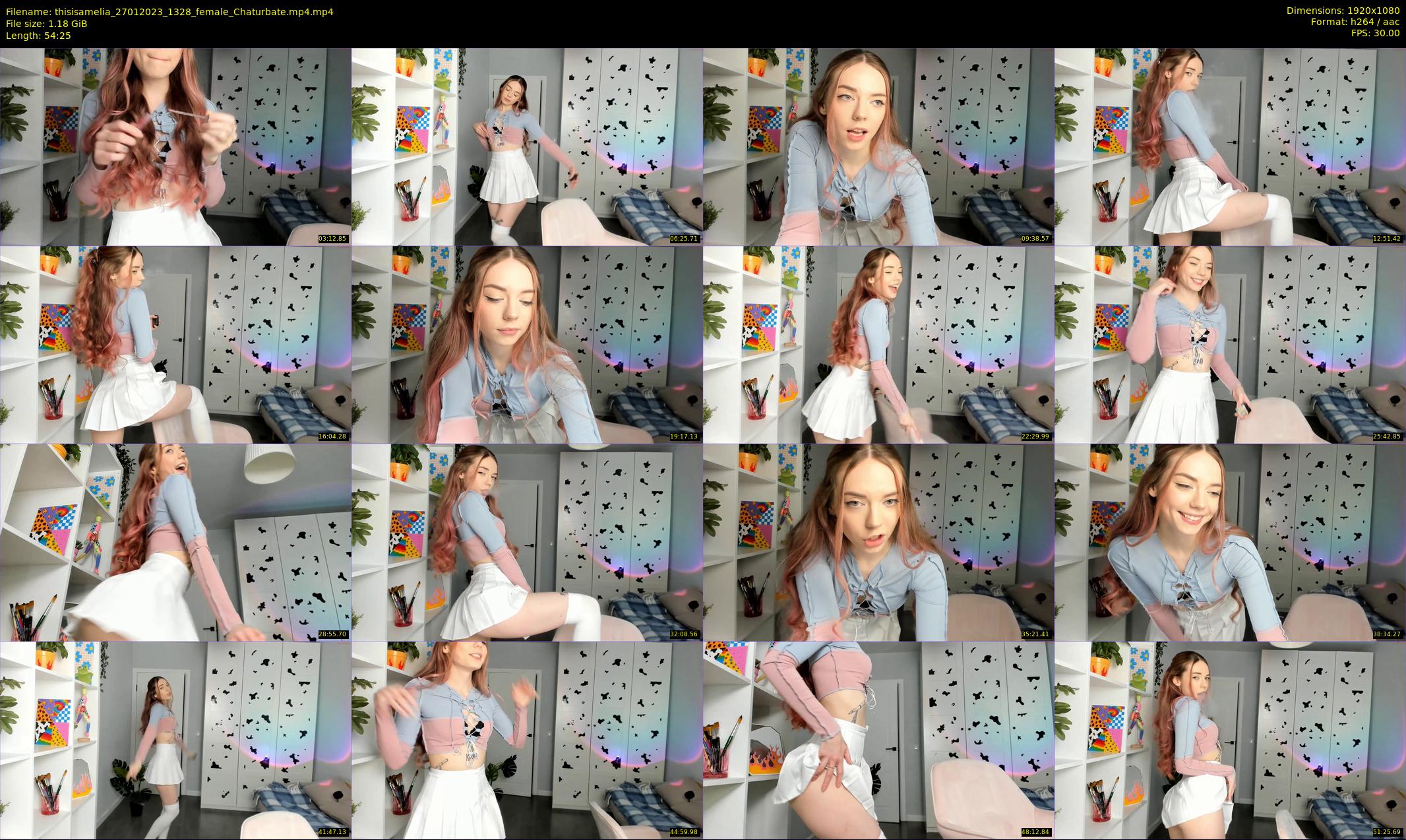 thisisamelia — 55 minute Chaturbate female cam show recording, 1080p, Jan 27, 2023