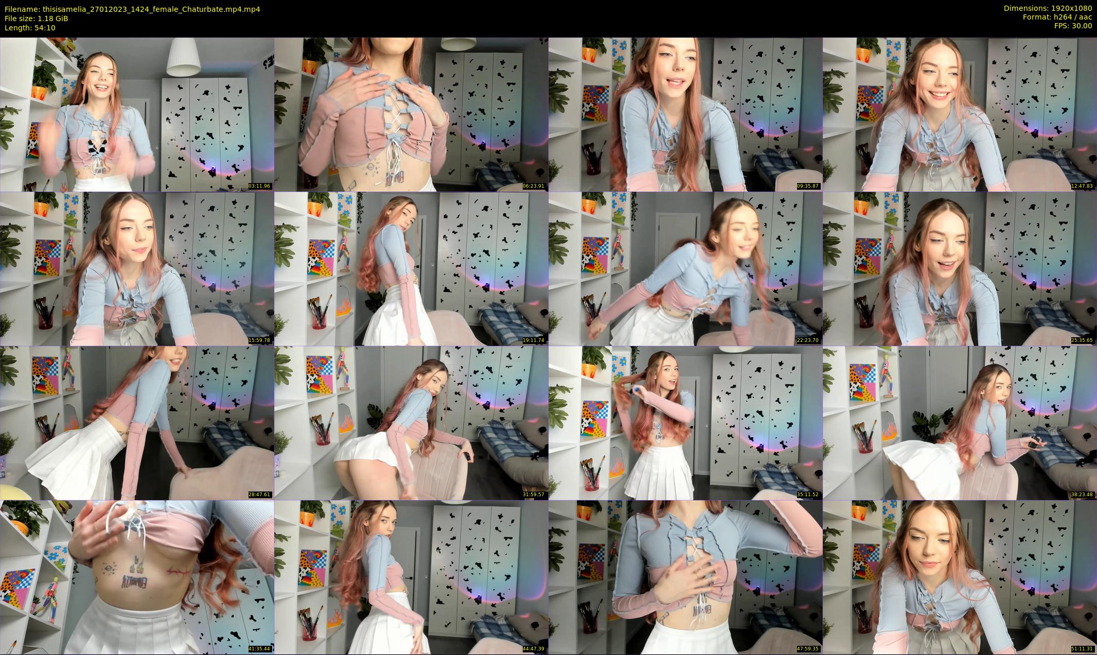 thisisamelia — 55 minute Chaturbate female cam show recording, 1080p, Jan 27, 2023