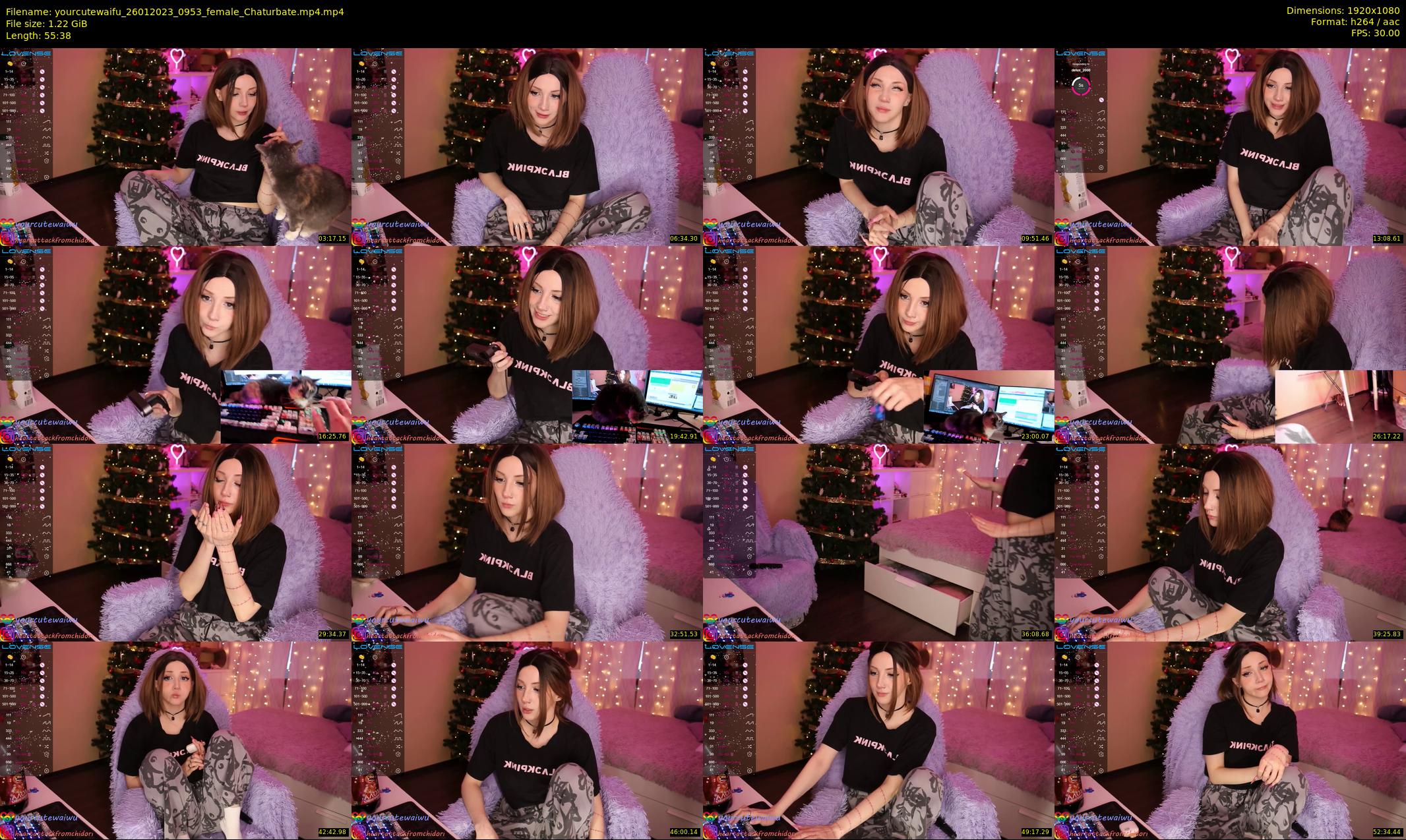 yourcutewaifu — 56 minute Chaturbate female cam show recording, 1080p, Jan 26, 2023