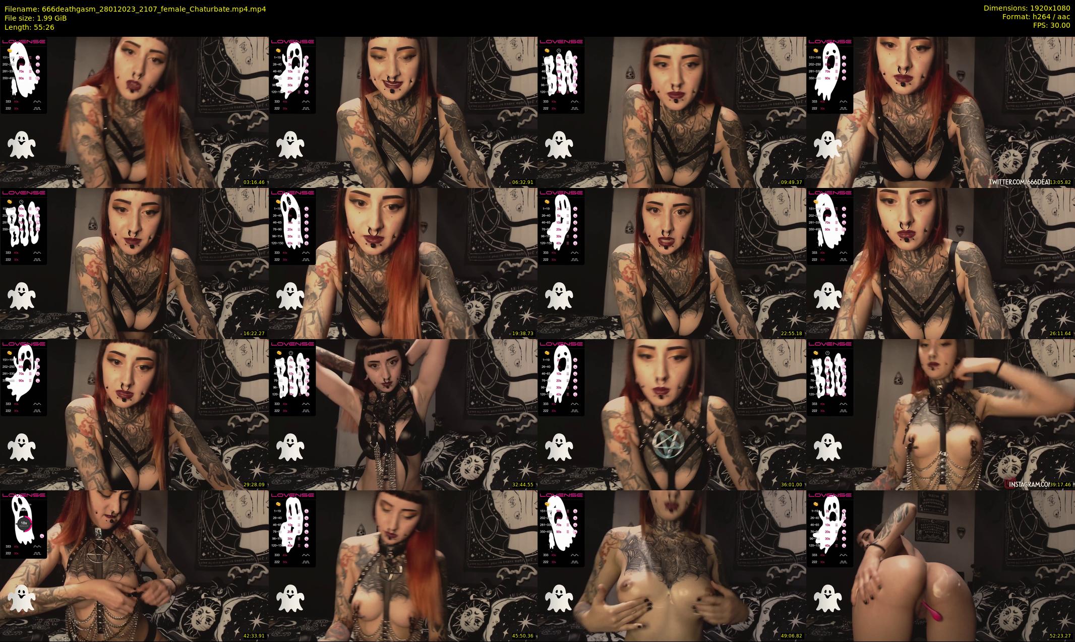 666deathgasm — 56 minute Chaturbate female cam show recording, 1080p, Jan 28, 2023