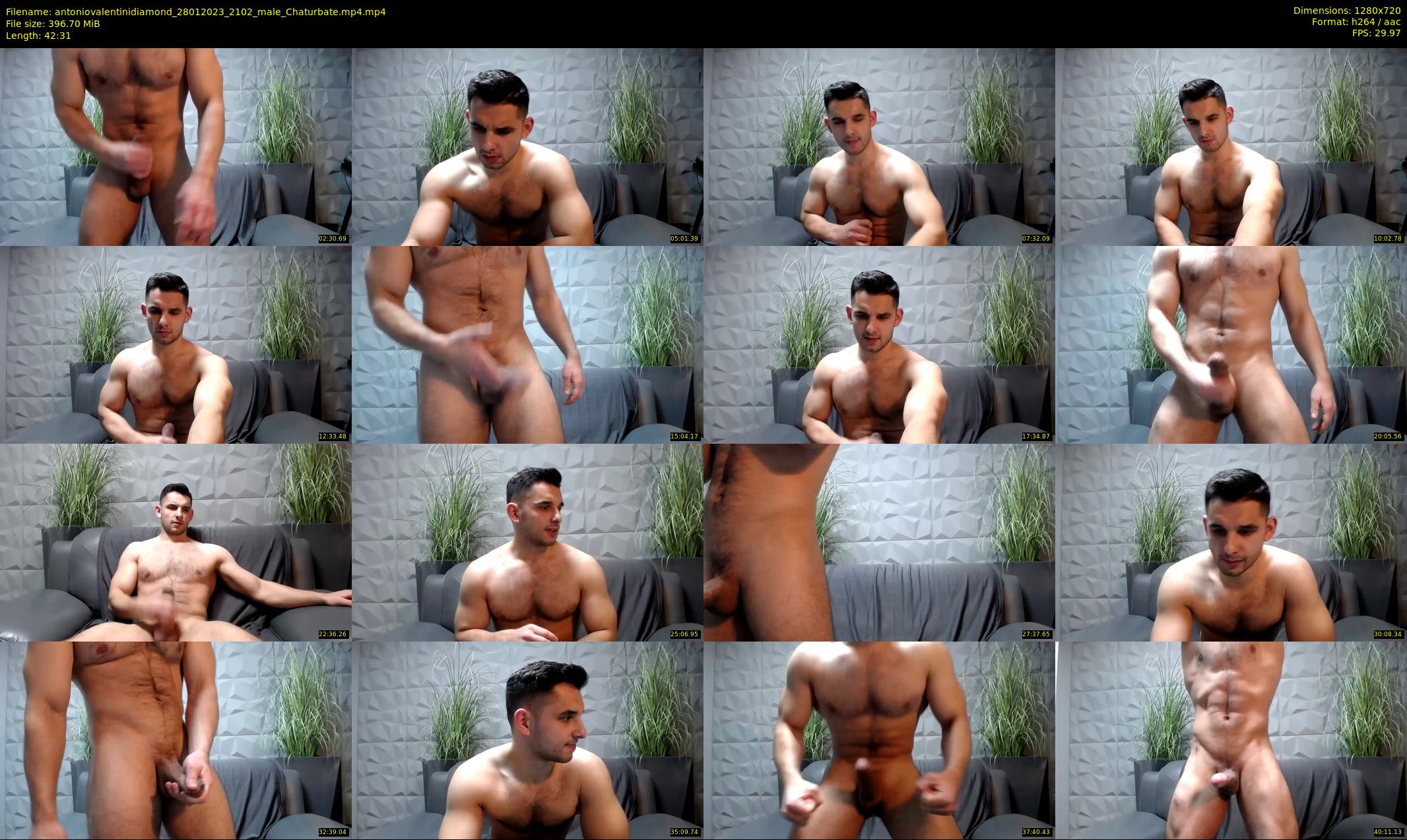 antoniovalentinidiamond — 43 minute Chaturbate male cam show recording, 720p, Jan 28, 2023