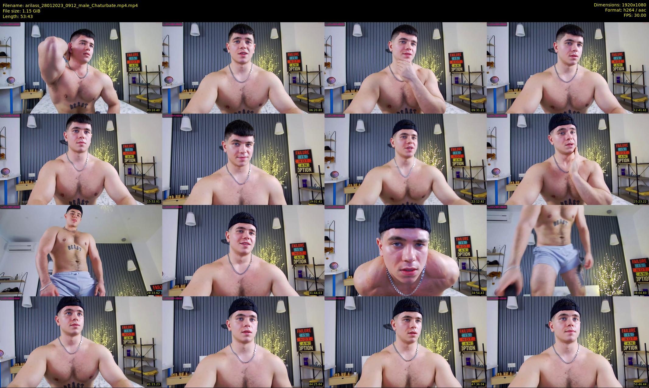 arilass — 54 minute Chaturbate male cam show recording, 1080p, Jan 28, 2023