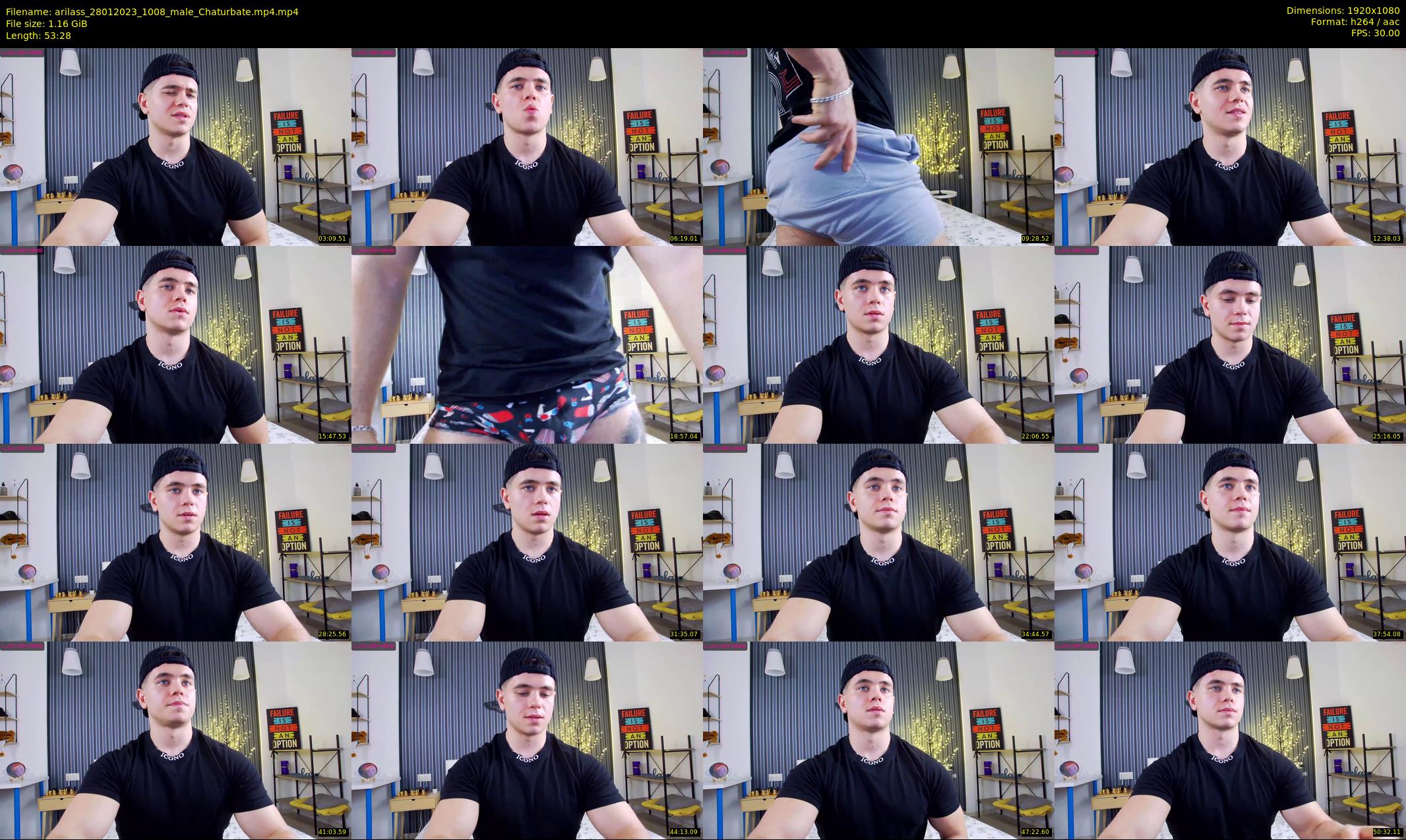 arilass — 54 minute Chaturbate male cam show recording, 1080p, Jan 28, 2023