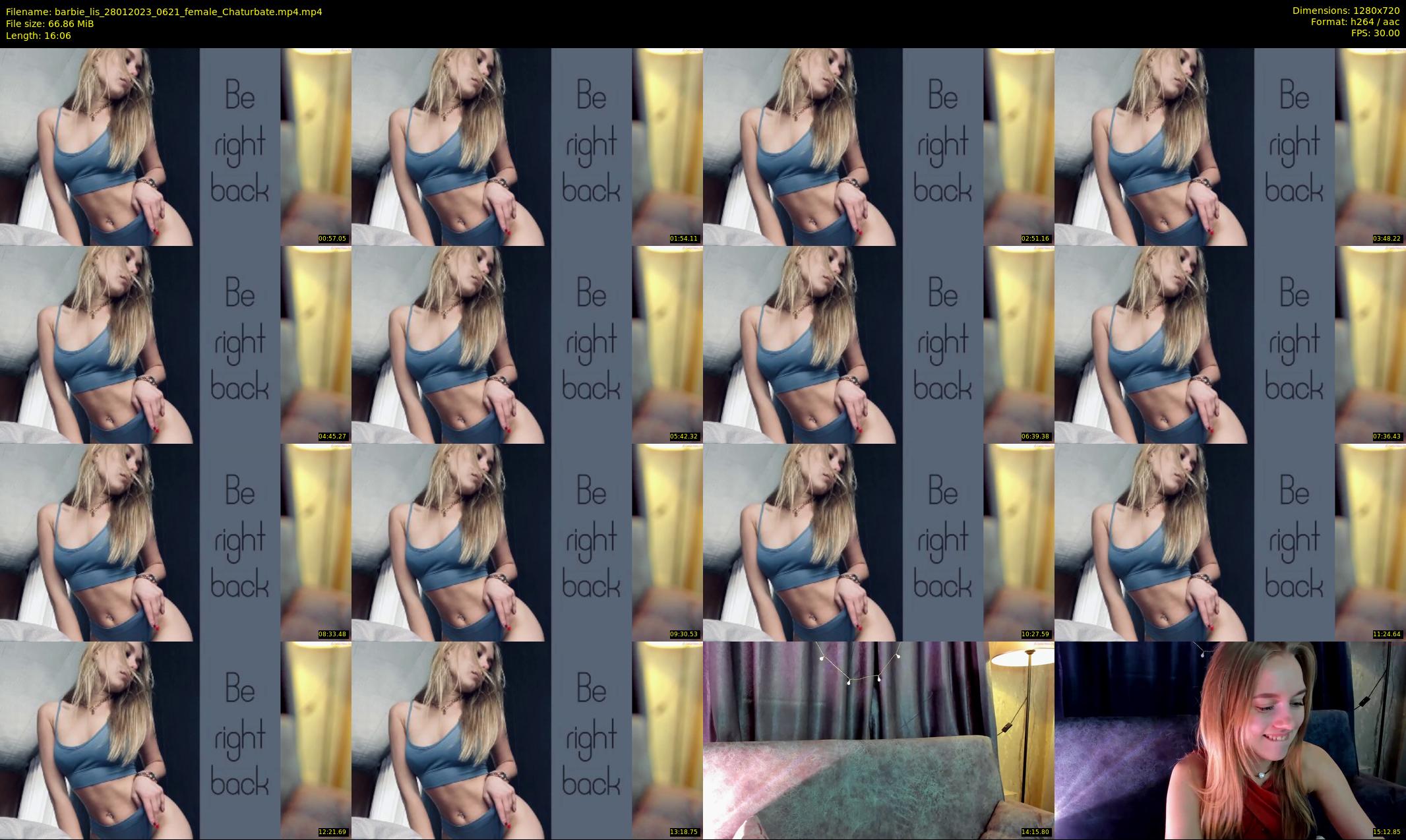 barbie_lis — 17 minute Chaturbate female cam show recording, 720p, Jan 28, 2023