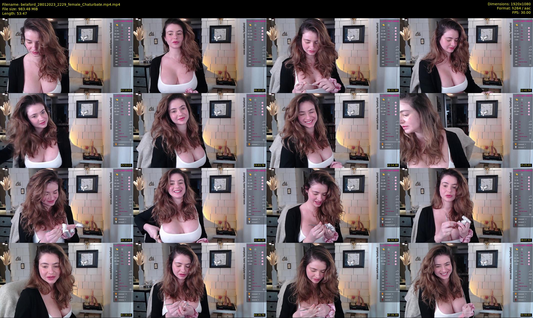 belaford — 54 minute Chaturbate female cam show recording, 1080p, Jan 28, 2023