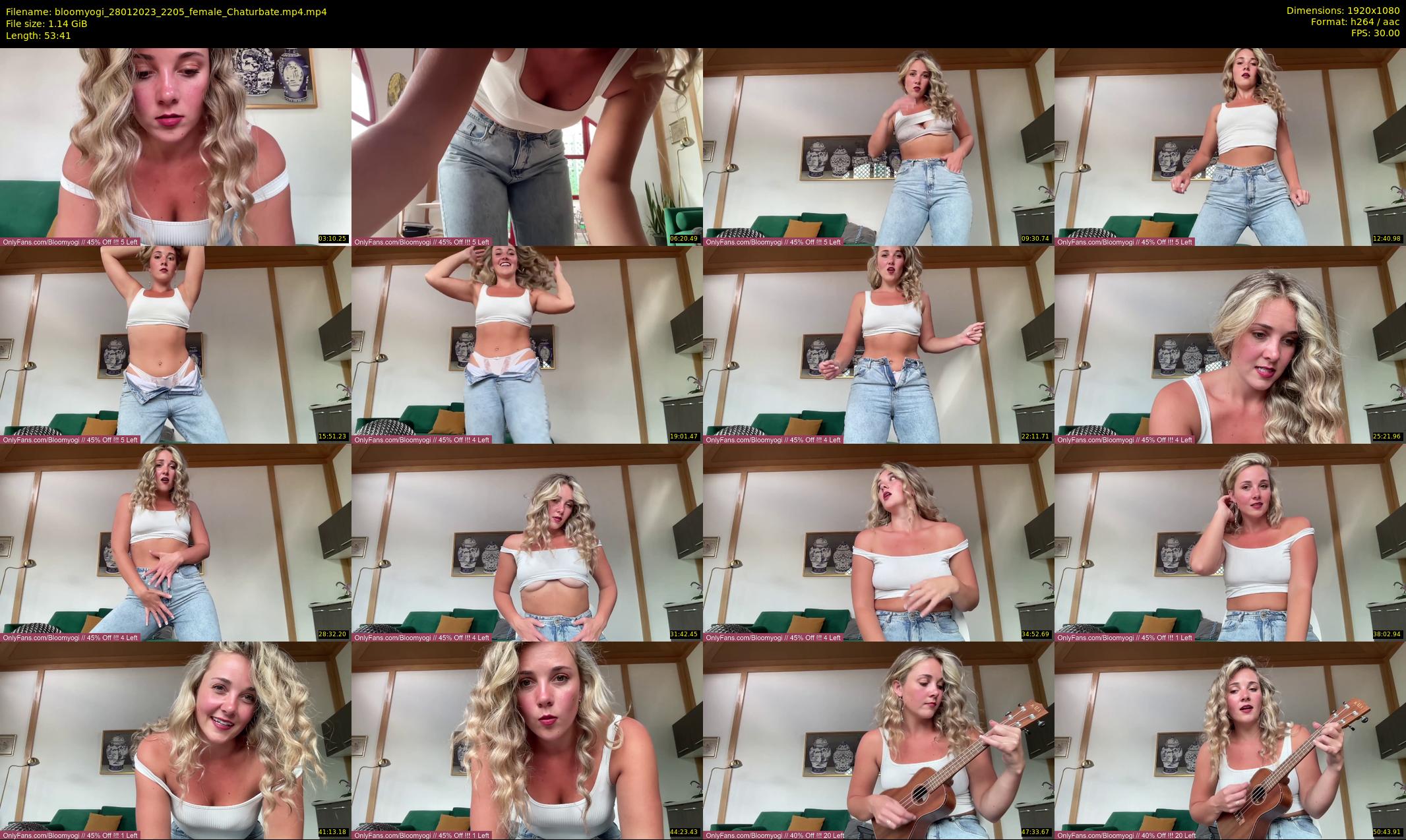 bloomyogi — 54 minute Chaturbate female cam show recording, 1080p, Jan 28, 2023