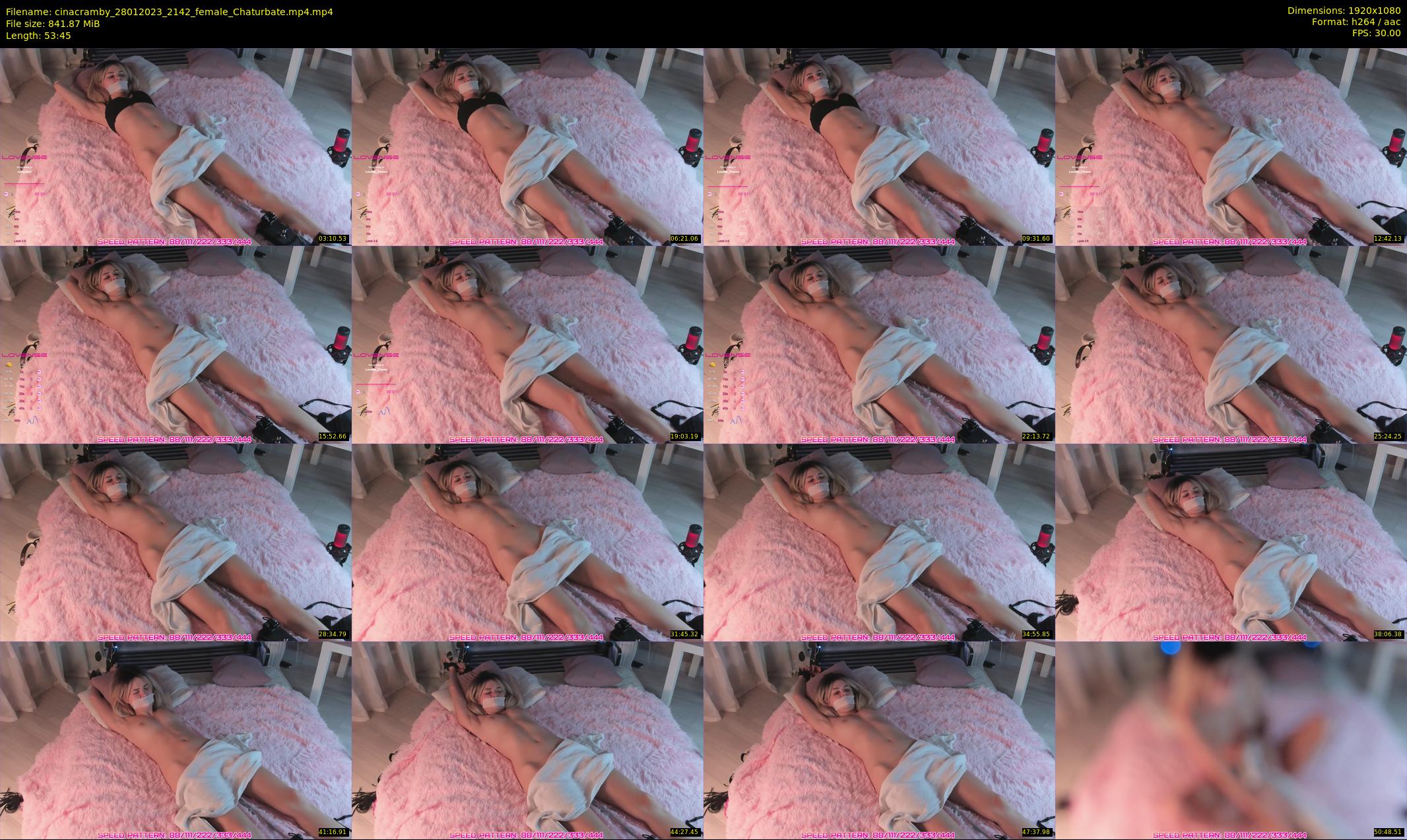 cinacramby — 54 minute Chaturbate female cam show recording, 1080p, Jan 28, 2023