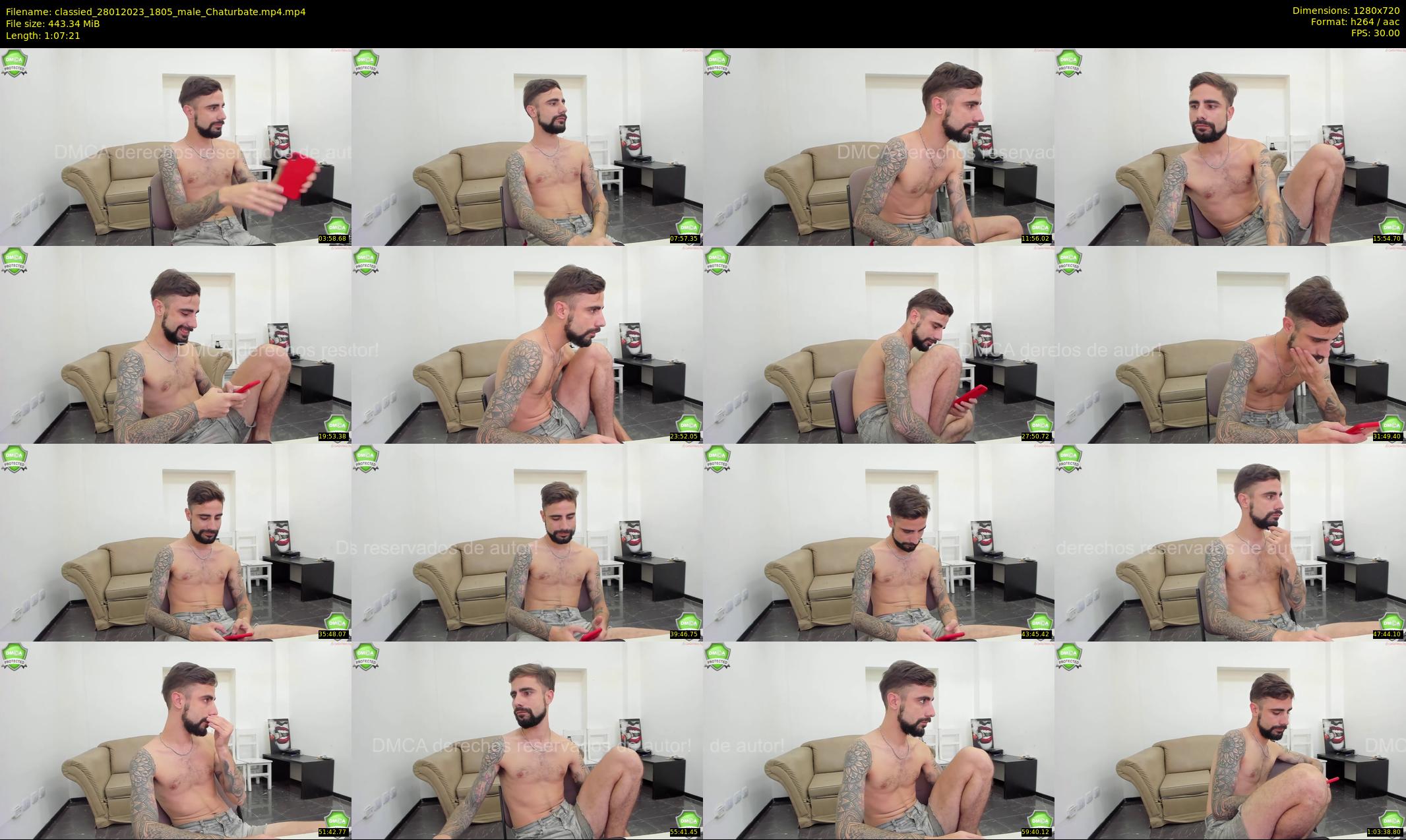 classied — 68 minute Chaturbate male cam show recording, 720p, Jan 28, 2023